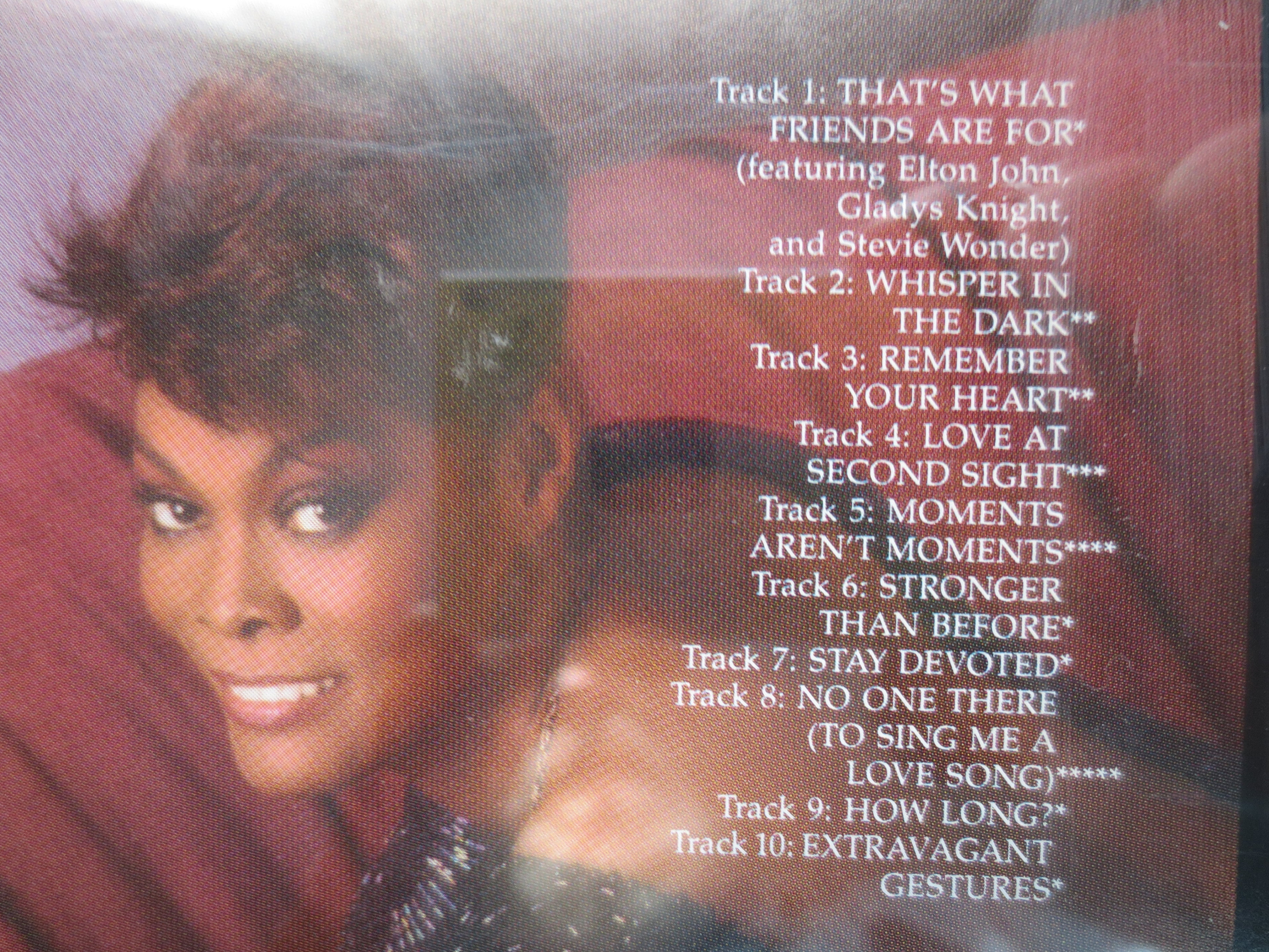 DIONNE WARWICK, FRIENDS, 1985 Compact Disc, Vintage Cd