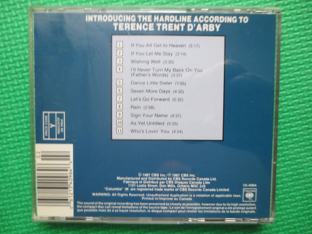 Terence Trent D'Arby – Introducing the Hardline According to Terence Trent D'Arby (1987) CD