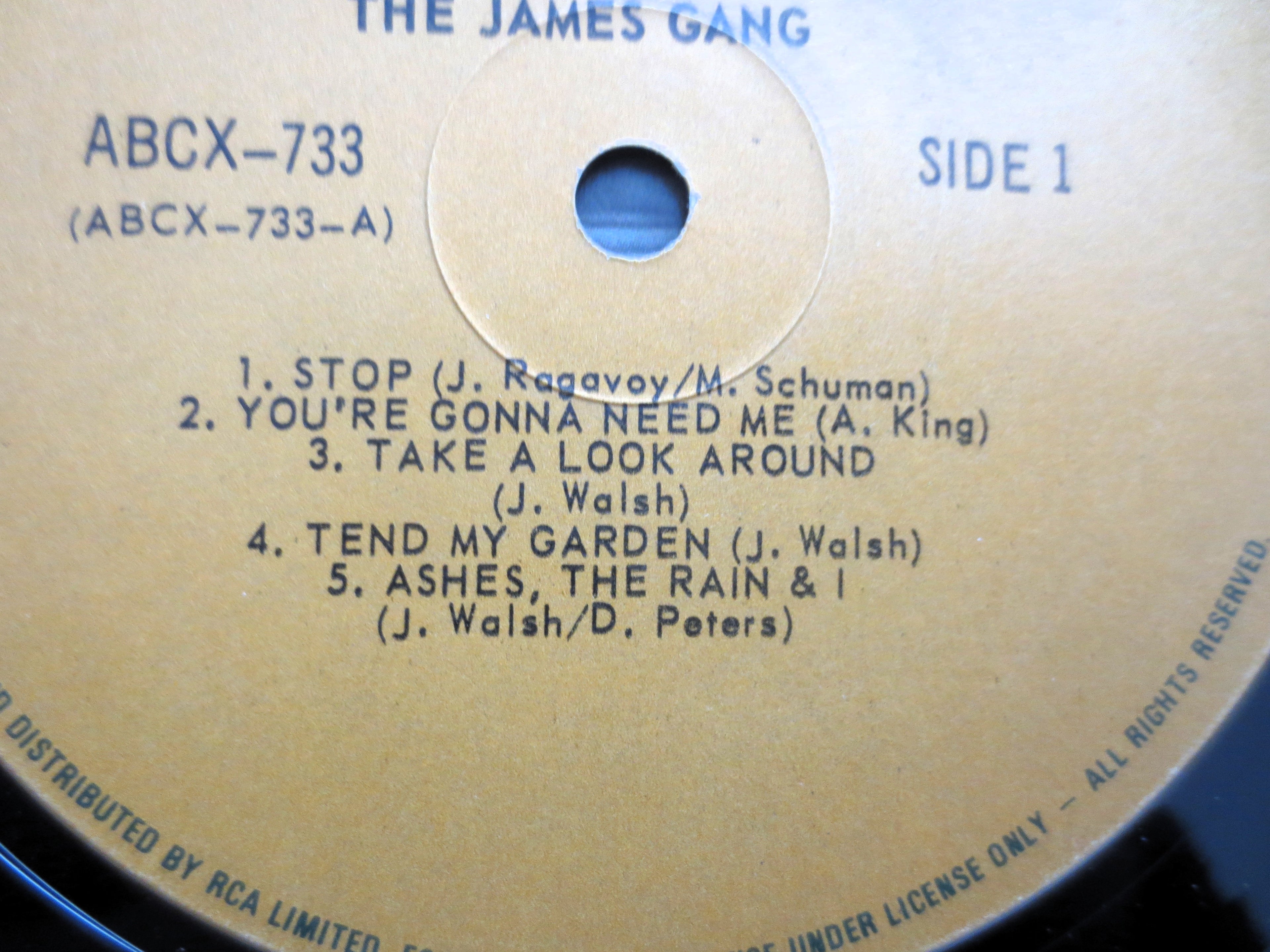 The JAMES GANG, Live In Concert, Vintage Album, 1971 Record, Vinyl Lp