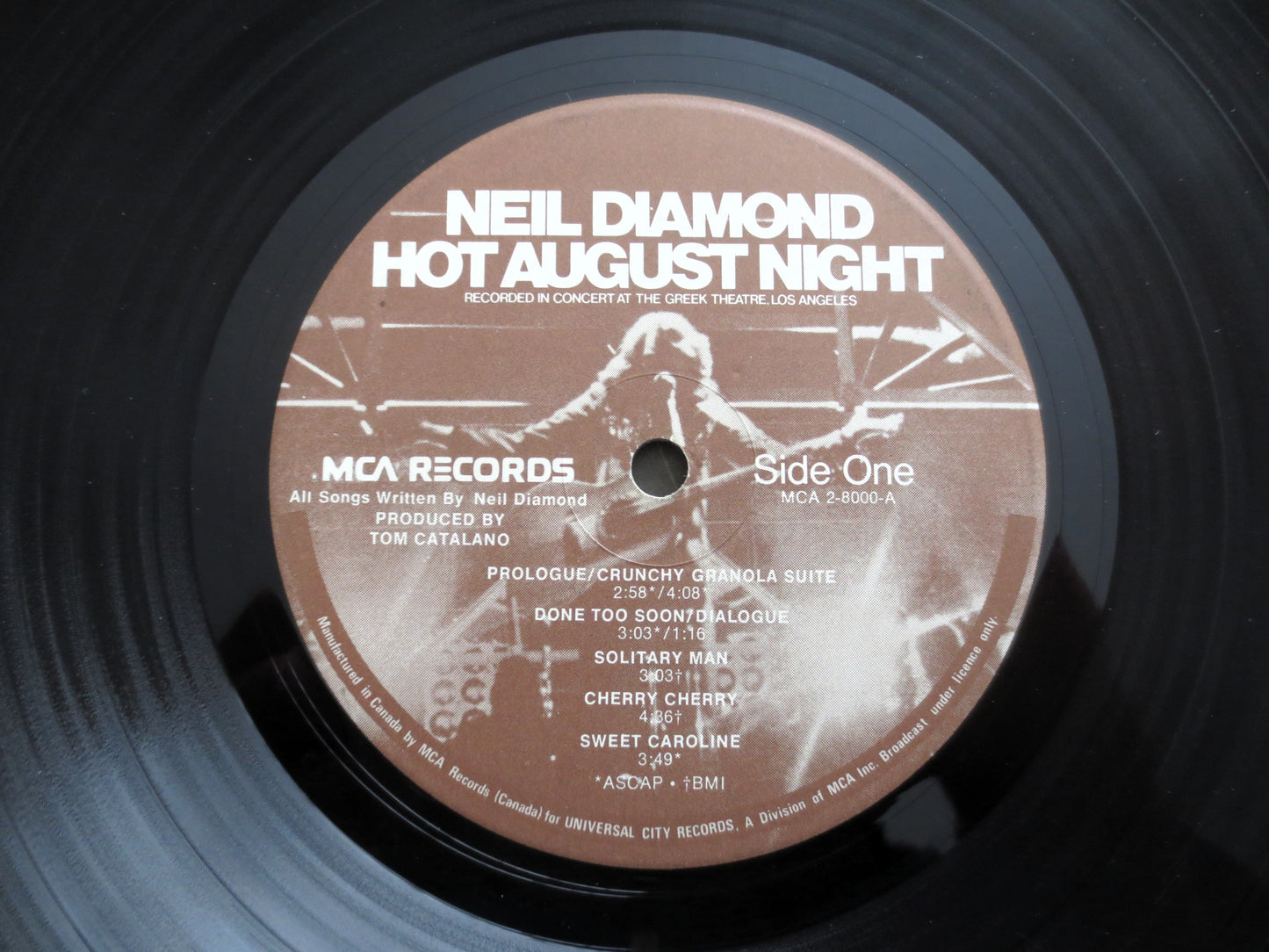 NEIL DIAMOND, Hot August Night, Double Album, 1972 Record, Vinyl Lp