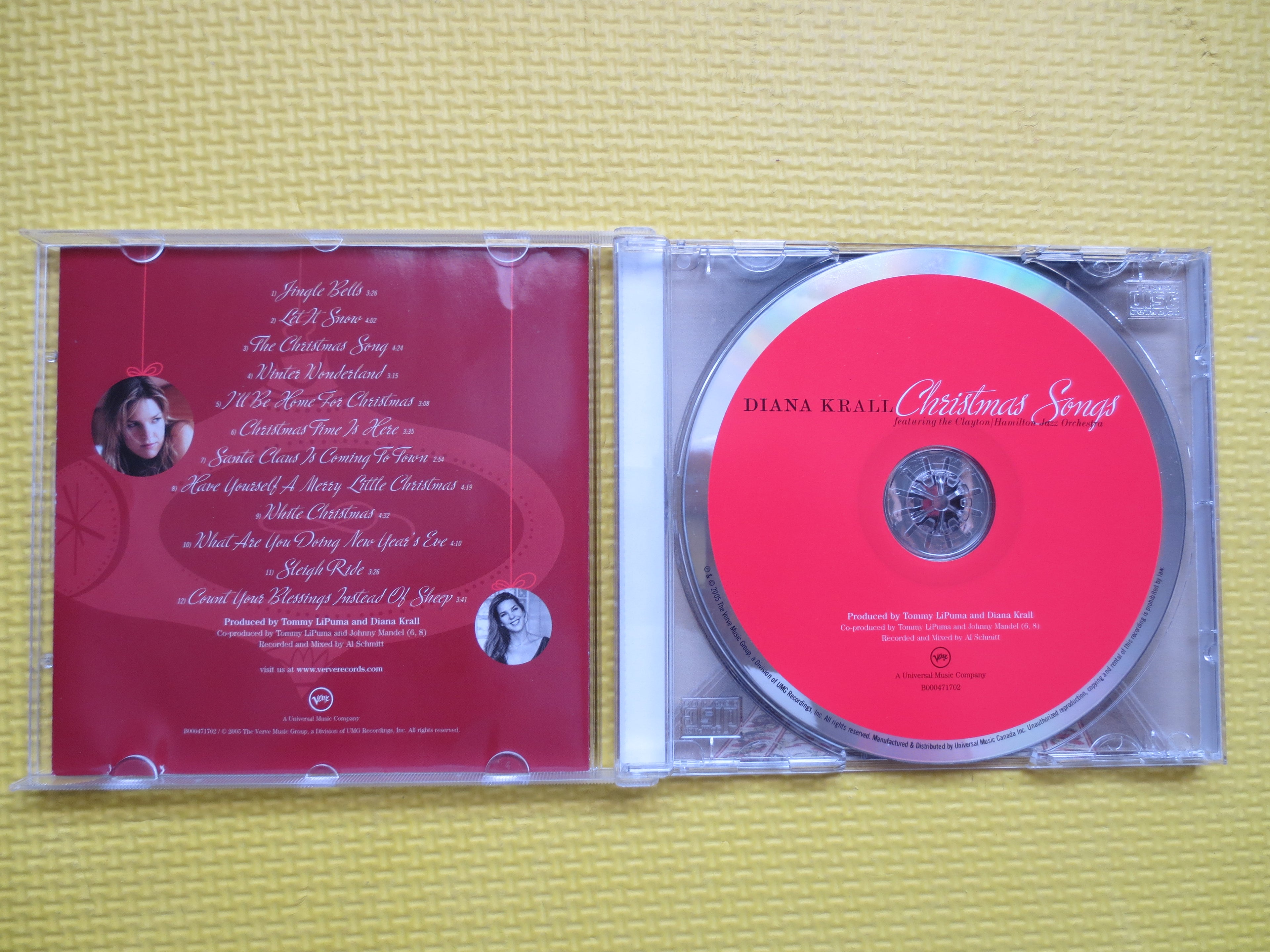 DIANA KRALL, Christmas Songs, Jazz Piano Music, 2005 Compact Disc, Vintage Cd