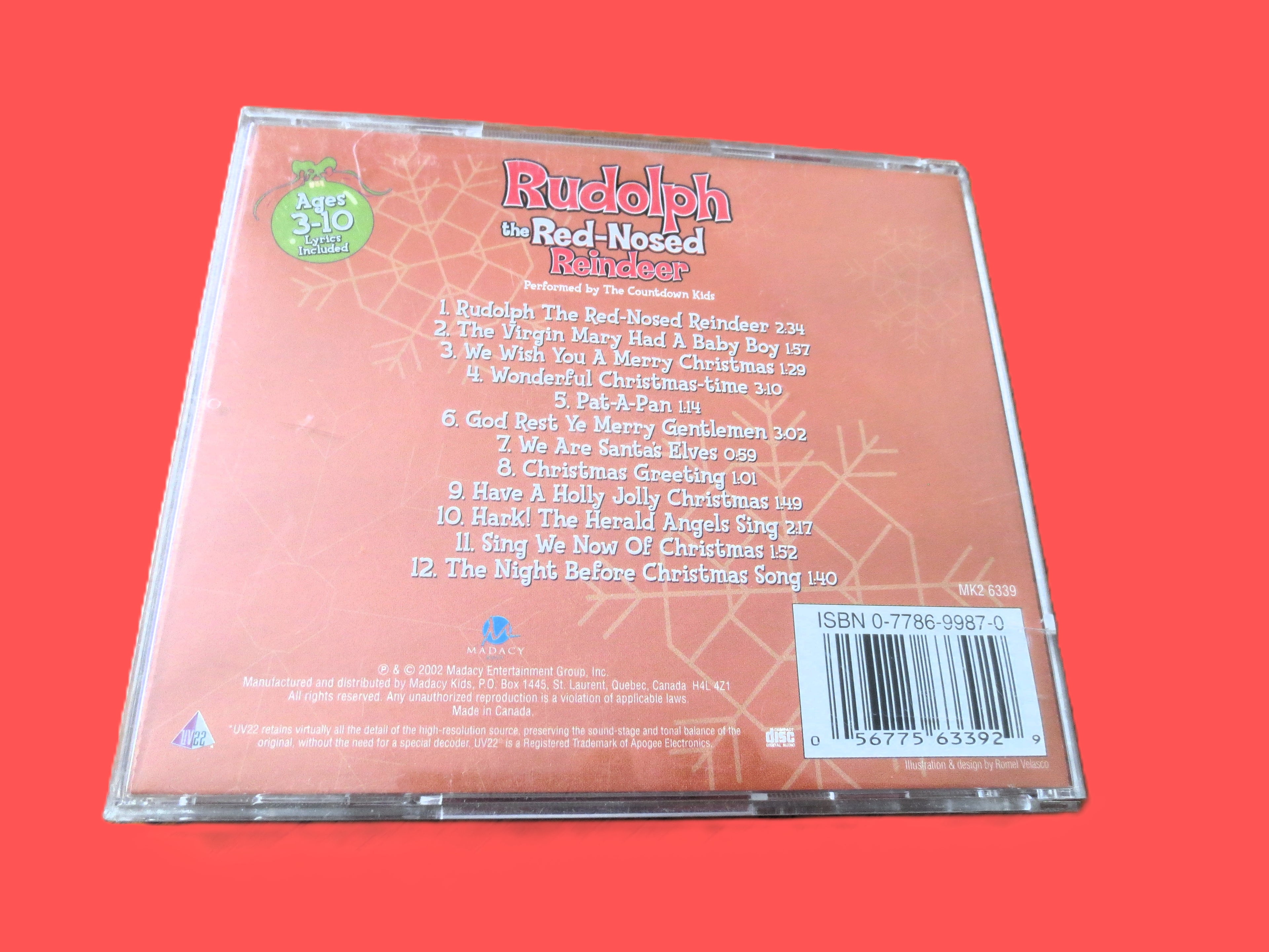RUDOLPH the Red-Nosed Reindeer, Christmas Music, 2002 Compact Disc, Vintage Cd