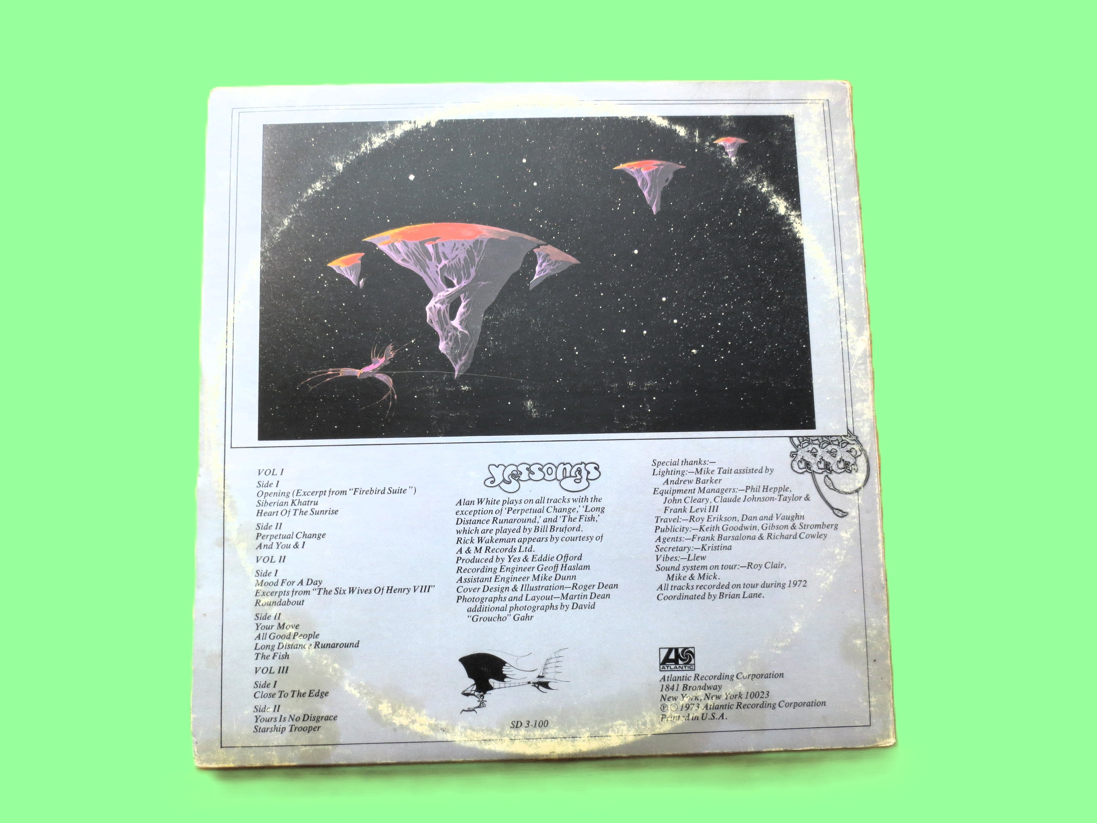 YES, YESSONGS, 3-Disc Set, Vintage Album, 1973 Record, Vinyl Lp