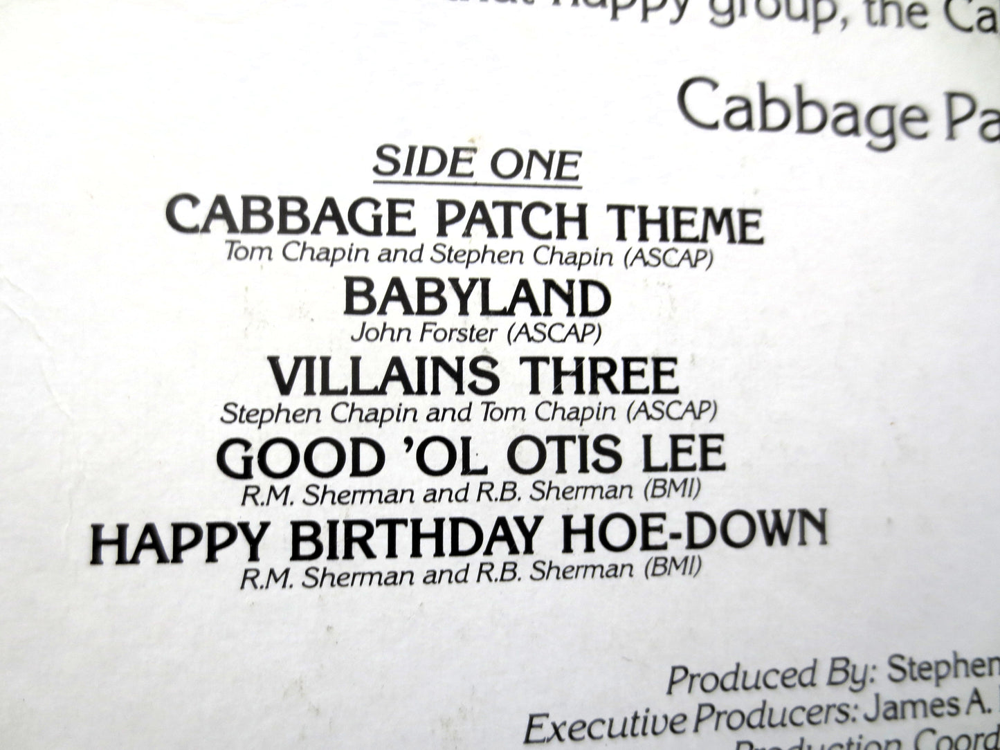 CABBAGE PATCH KIDS, Cabbage Patch Dreams, Vintage Album, 1984 Record, Vinyl Lp