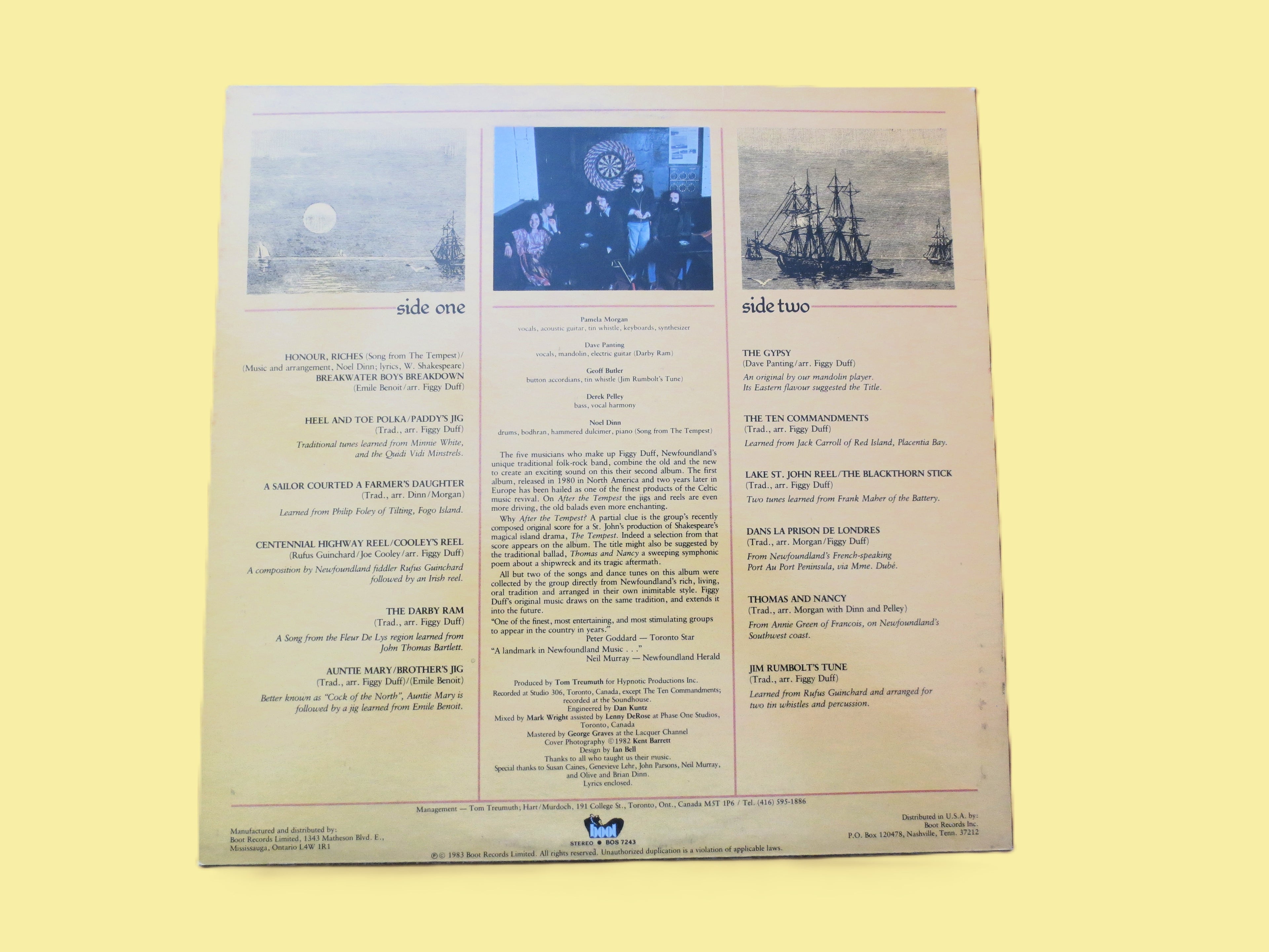 FIGGY DUFF, After the Tempest, Vintage Album, 1983 Record, Vinyl Lp