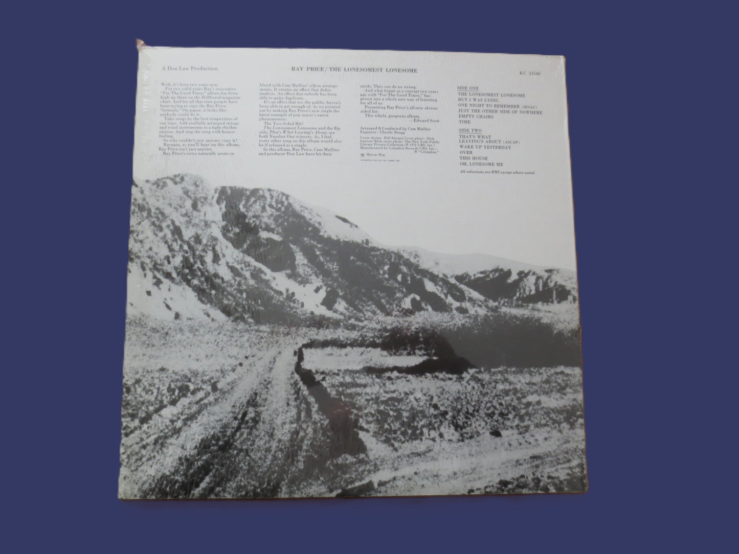 RAY PRICE, The Lonesomest Lonesome, Vintage Album, 1972 Record, Vinyl