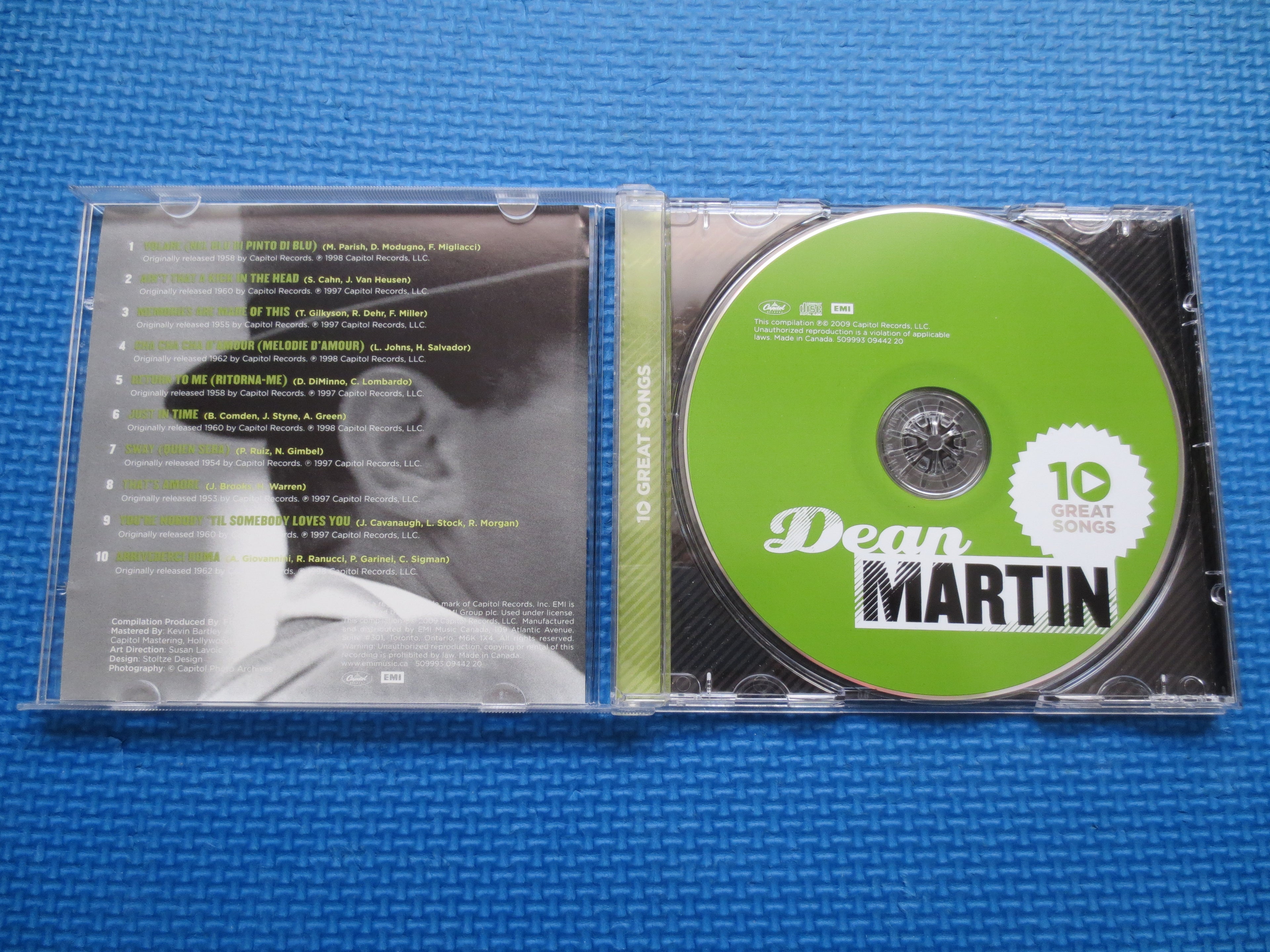 Dean Martin – 10 Great Songs Compact Disc
