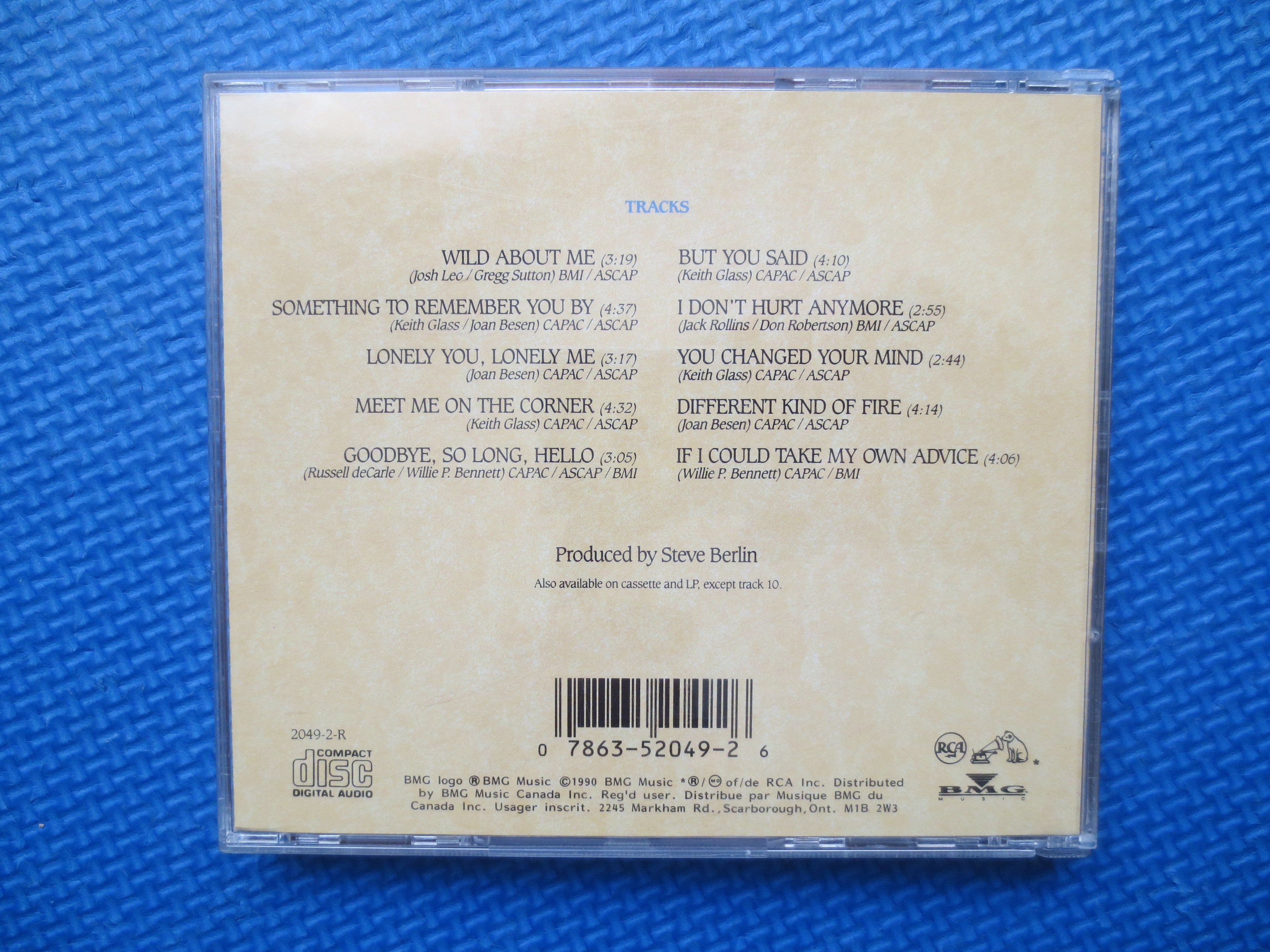 PRAIRIE OYSTER, Different Kind of Fire, 1990 Compact Disc, Vintage Cd