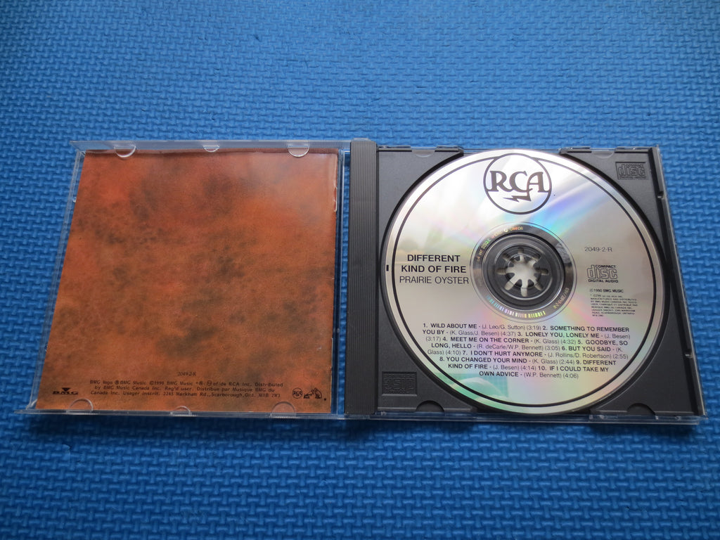 PRAIRIE OYSTER, Different Kind of Fire, 1990 Compact Disc, Vintage Cd