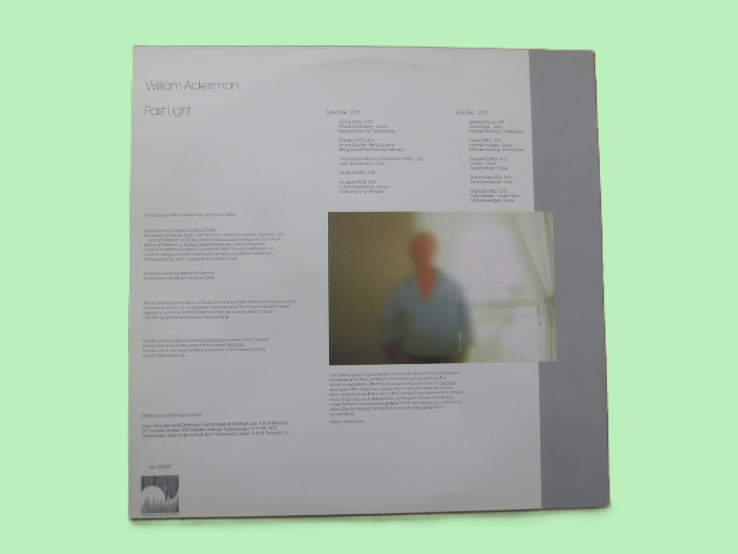 WILLIAM ACKERMAN, New Age, Vintage Album, 1983 Record, Vinyl Lp