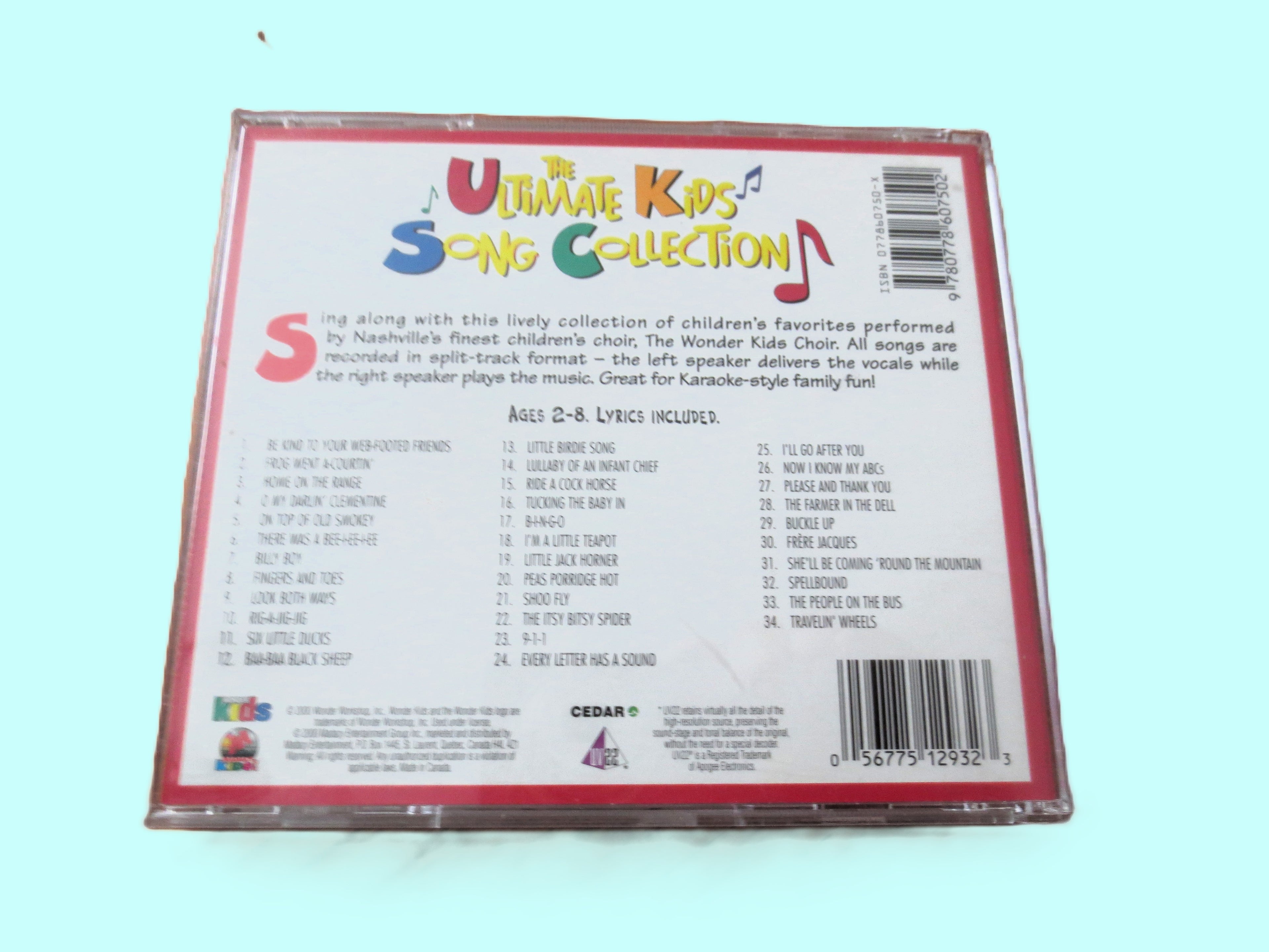 The Ultimate KIDS SONG COLLECTION, Volume 2, Children's Music, 2000 Compact Disc, Vintage Cd