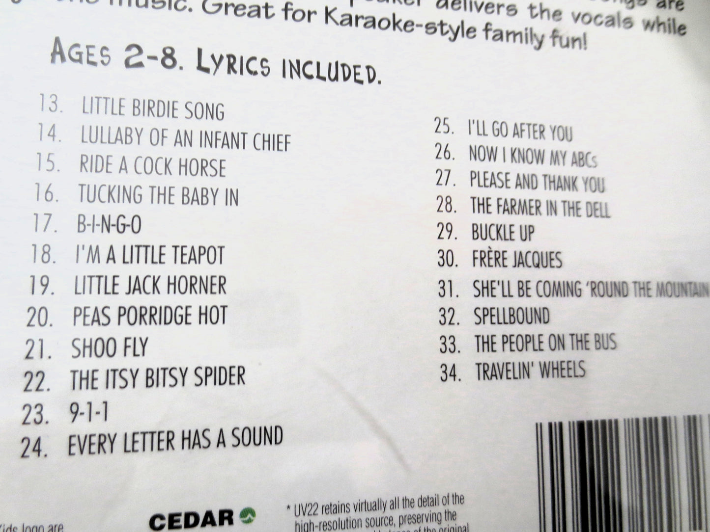 The Ultimate KIDS SONG COLLECTION, Volume 2, Children's Music, 2000 Compact Disc, Vintage Cd