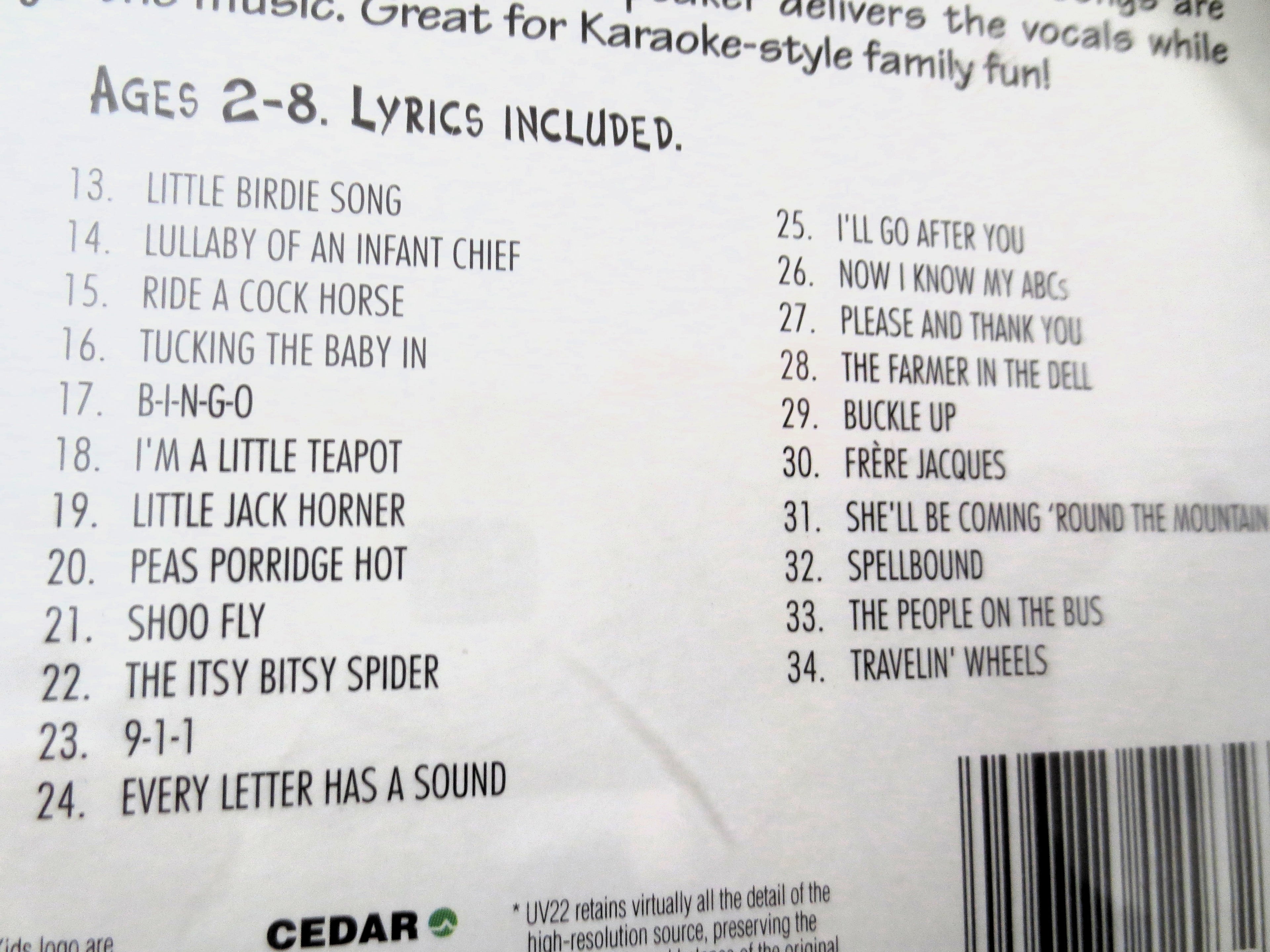 The Ultimate KIDS SONG COLLECTION, Volume 2, Children's Music, 2000 Compact Disc, Vintage Cd