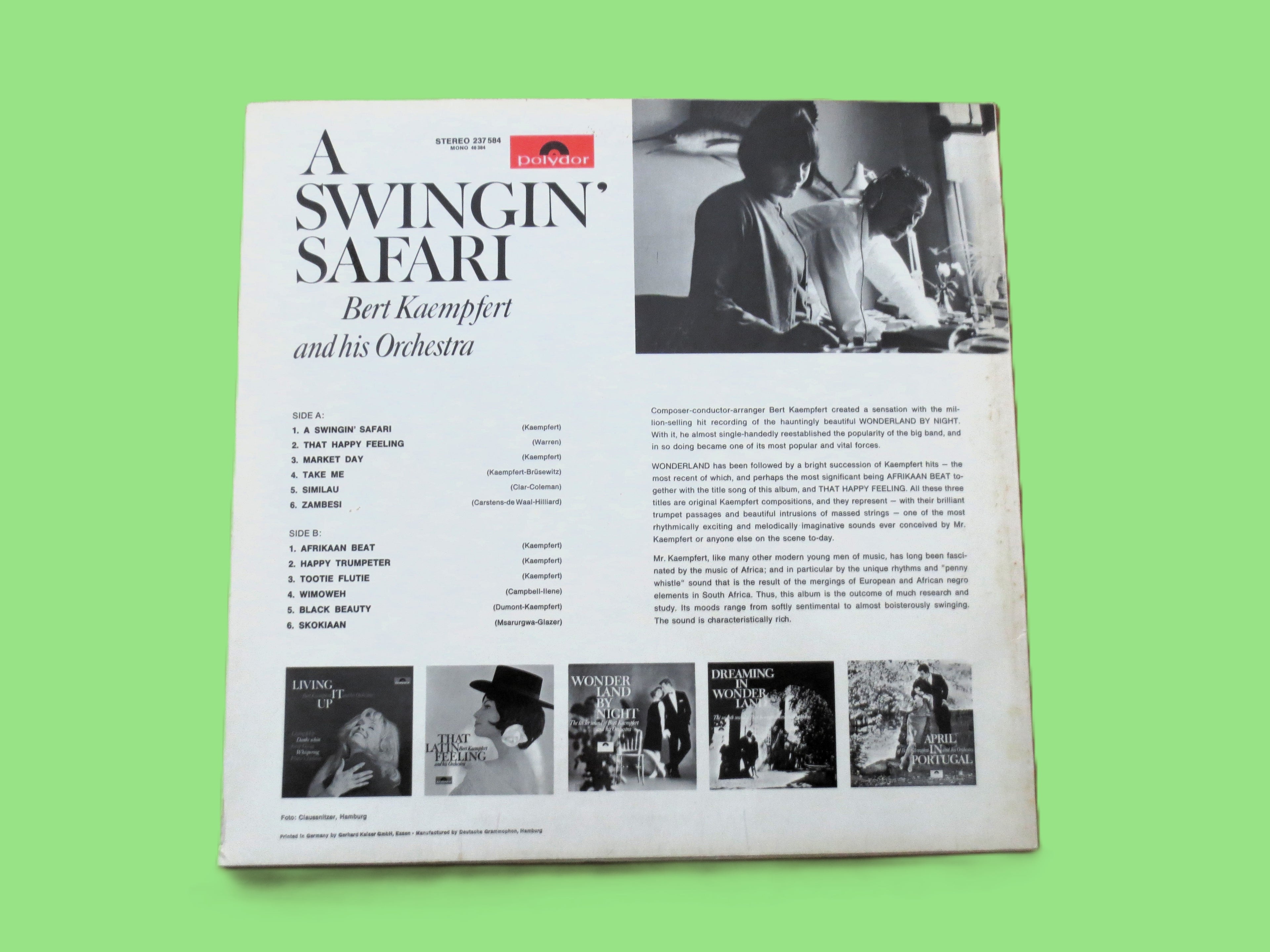 Bert Kaempfert – A Swingin' Safari (1967) Vinyl LP