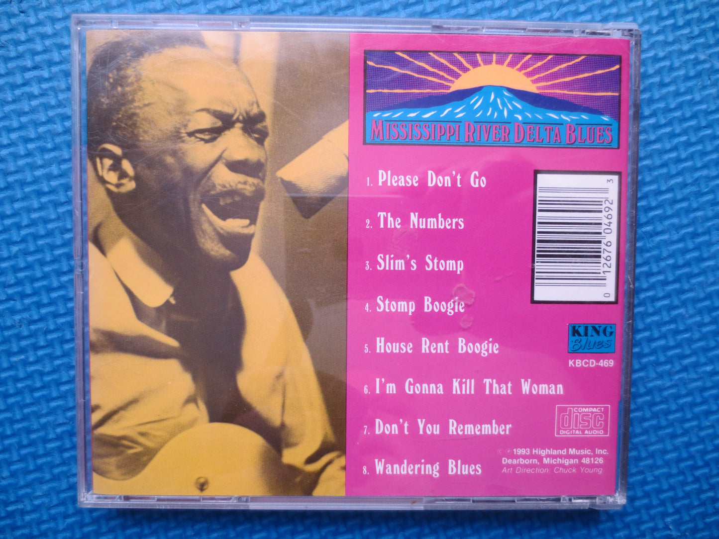 JOHN LEE HOOKER, Mississippi River, Blues Cd, John Lee Hooker Cd,  Music Cd, John Lee Hooker Lp, Blues Album, 1993 Compact Disc