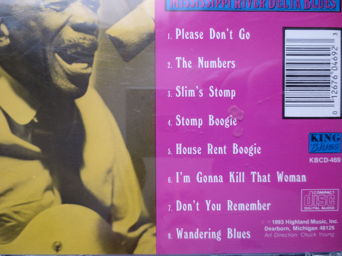 JOHN LEE HOOKER, Mississippi River, Blues Cd, John Lee Hooker Cd,  Music Cd, John Lee Hooker Lp, Blues Album, 1993 Compact Disc