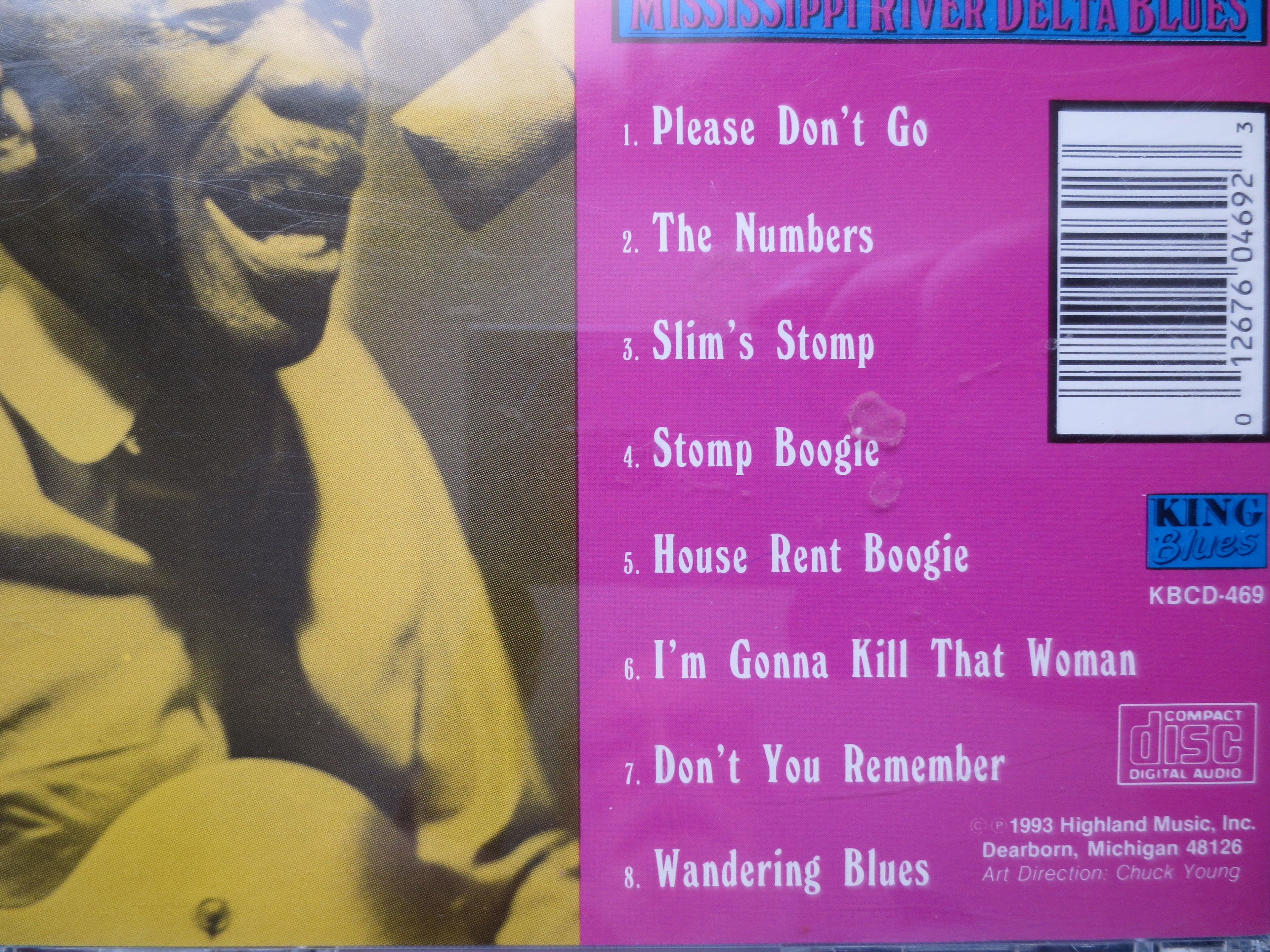 JOHN LEE HOOKER, Mississippi River, Blues Cd, John Lee Hooker Cd,  Music Cd, John Lee Hooker Lp, Blues Album, 1993 Compact Disc