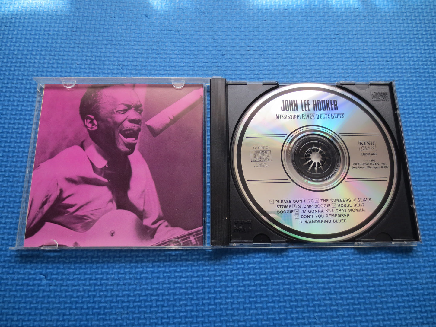 JOHN LEE HOOKER, Mississippi River, Blues Cd, John Lee Hooker Cd,  Music Cd, John Lee Hooker Lp, Blues Album, 1993 Compact Disc