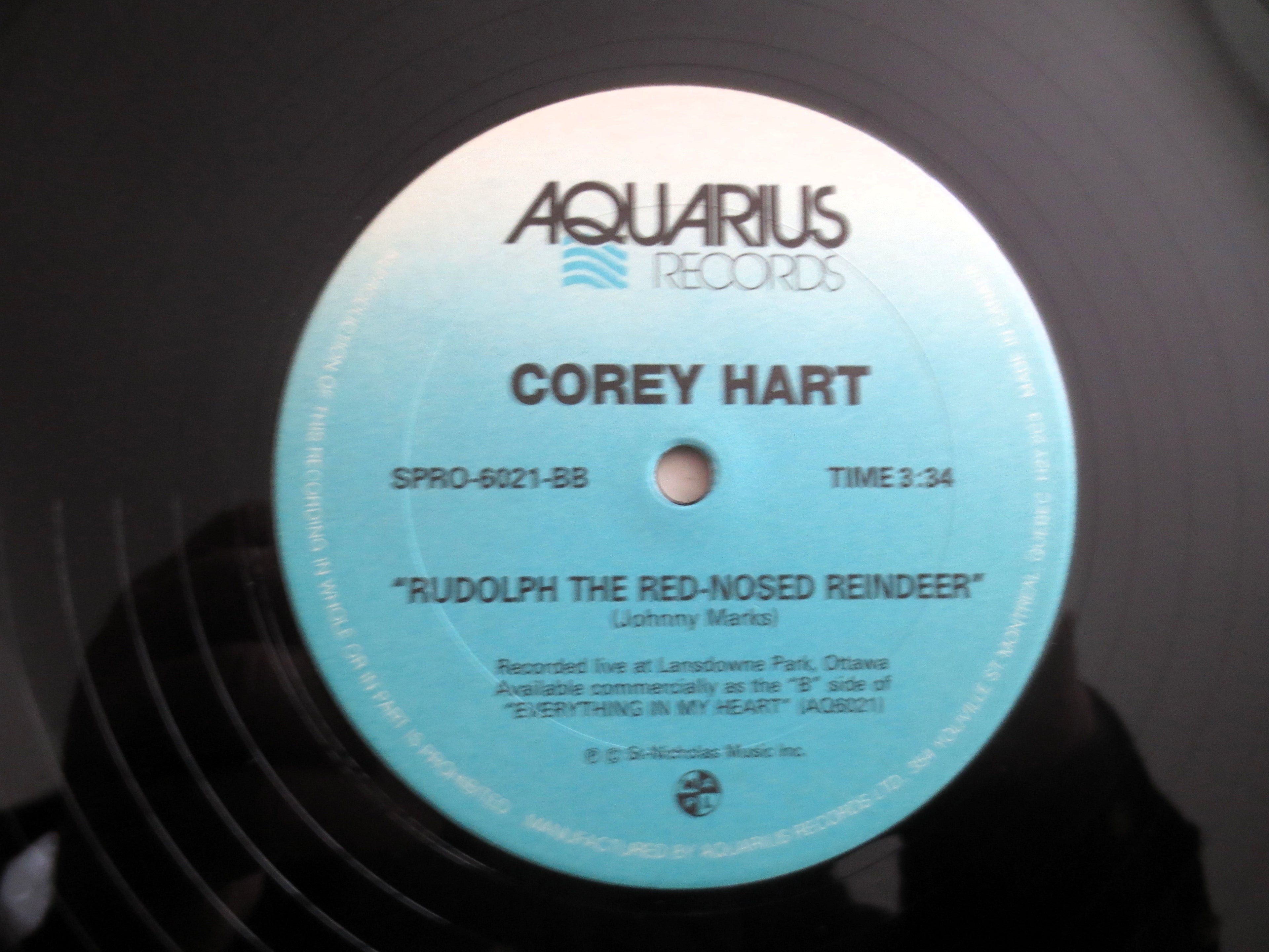 COREY HART, Rudolph The Red-Nosed Reindeer, Vintage Album, 1985 Record, Vinyl Lp