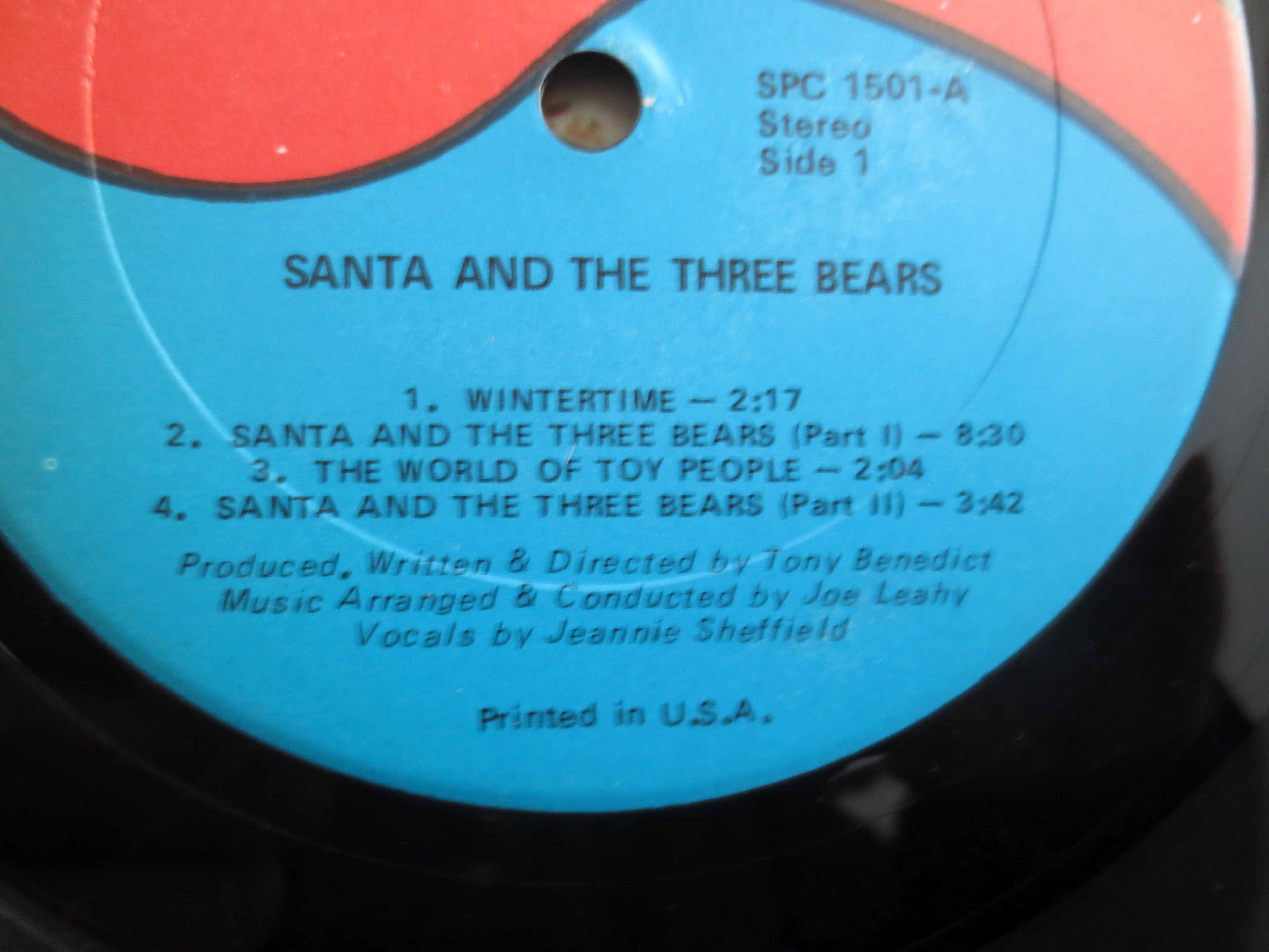 Santa and the 3 Bears (c.1967) Vinyl LP