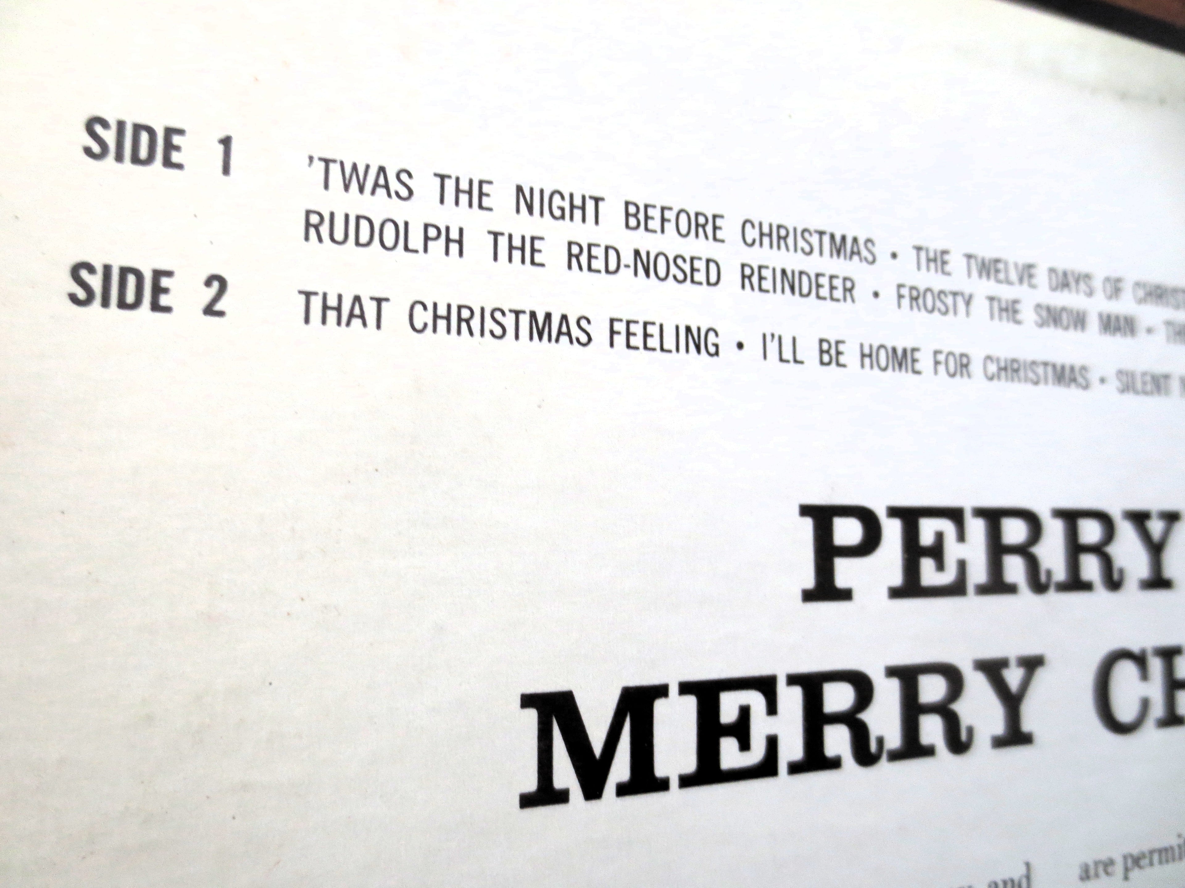 Perry Como – Merry Christmas Music (1961) Vinyl LP