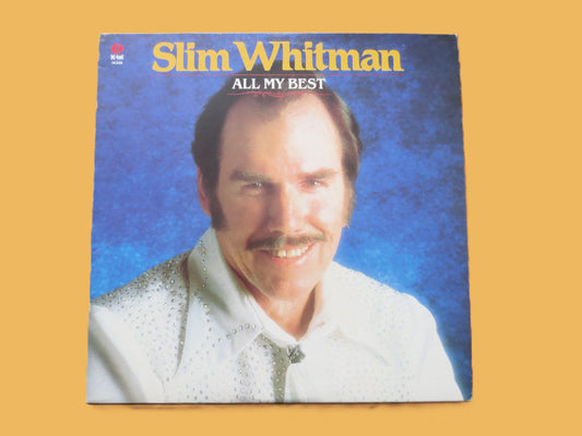 SLIM WHITMAN, All My Best, Vintage Album, 1980 Record, Vinyl Lp