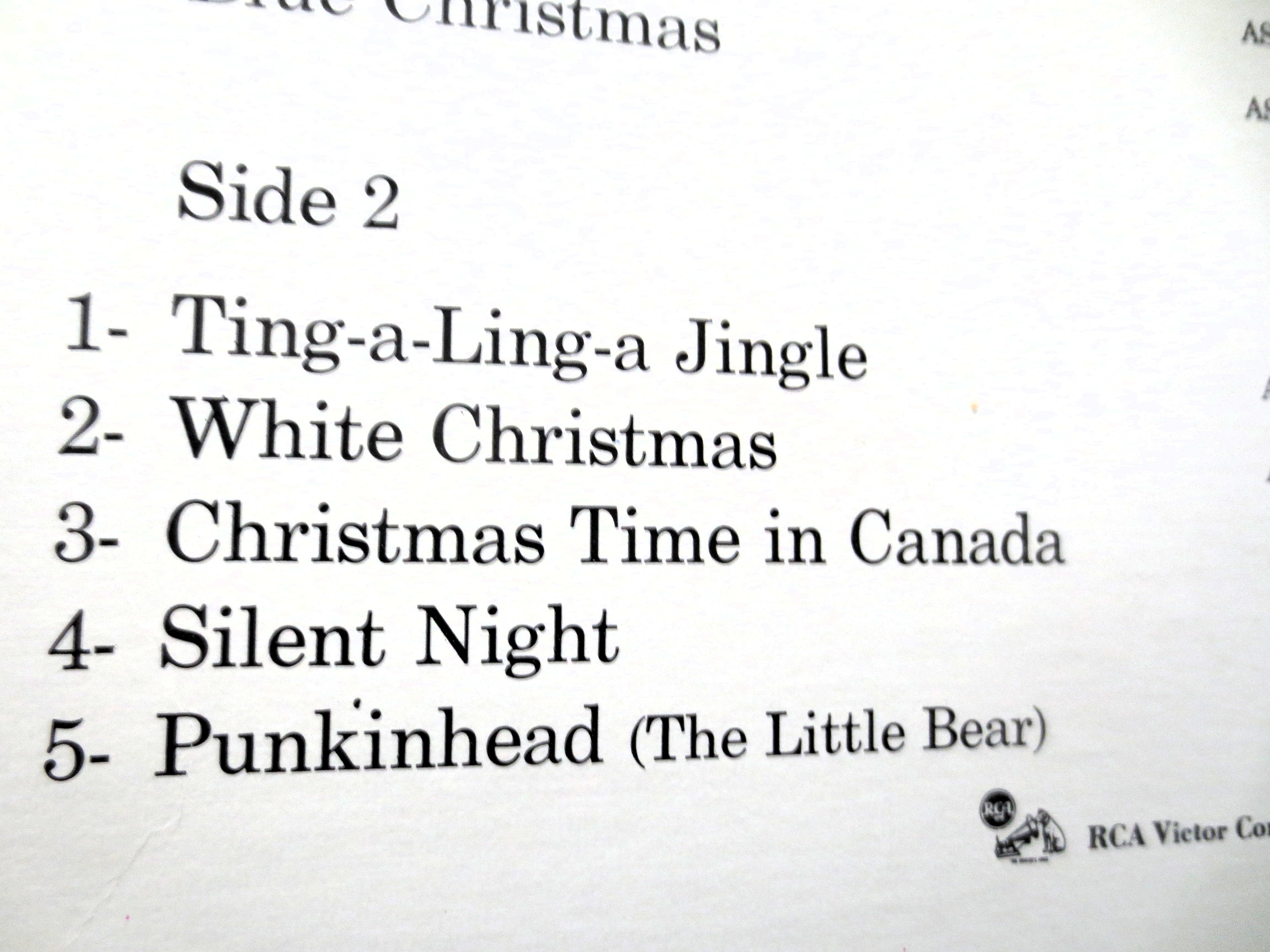 WILF CARTER, Christmas In Canada, 1965 Record, Vinyl Lp