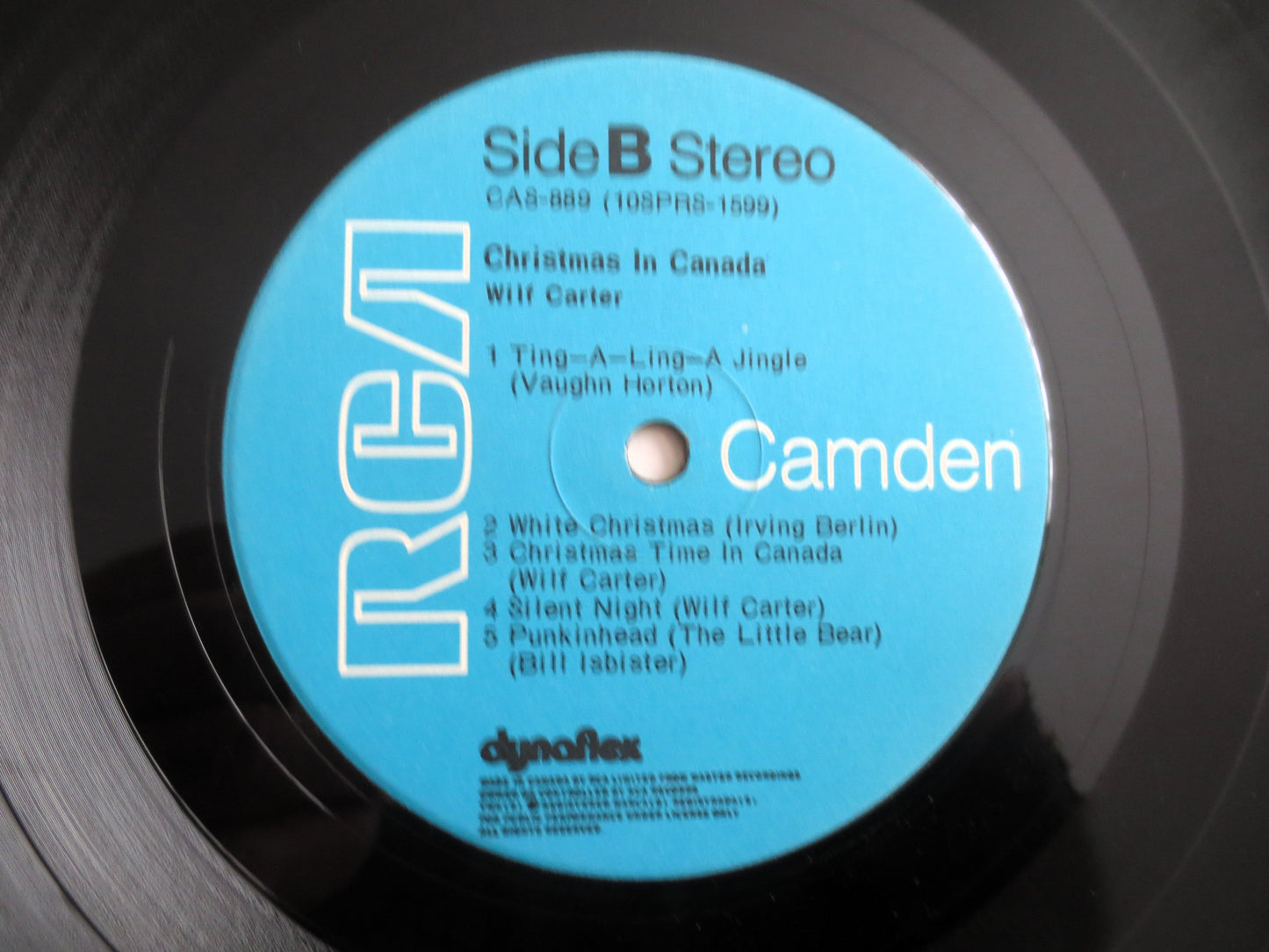 WILF CARTER, Christmas In Canada, 1965 Record, Vinyl Lp