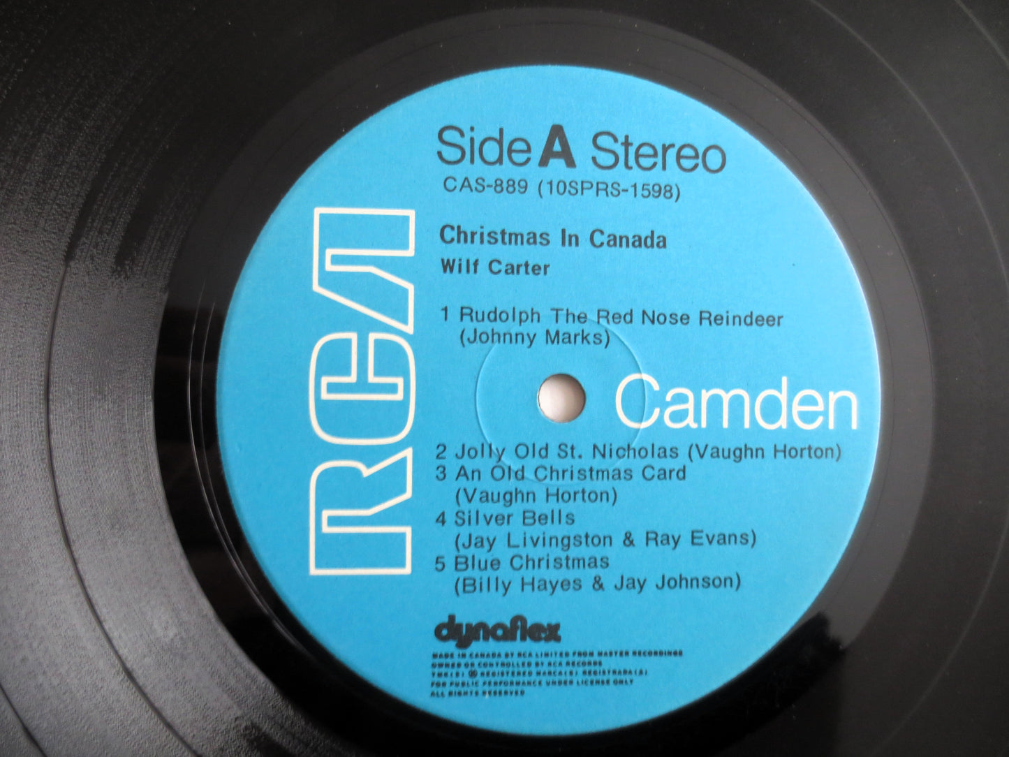 WILF CARTER, Christmas In Canada, 1965 Record, Vinyl Lp