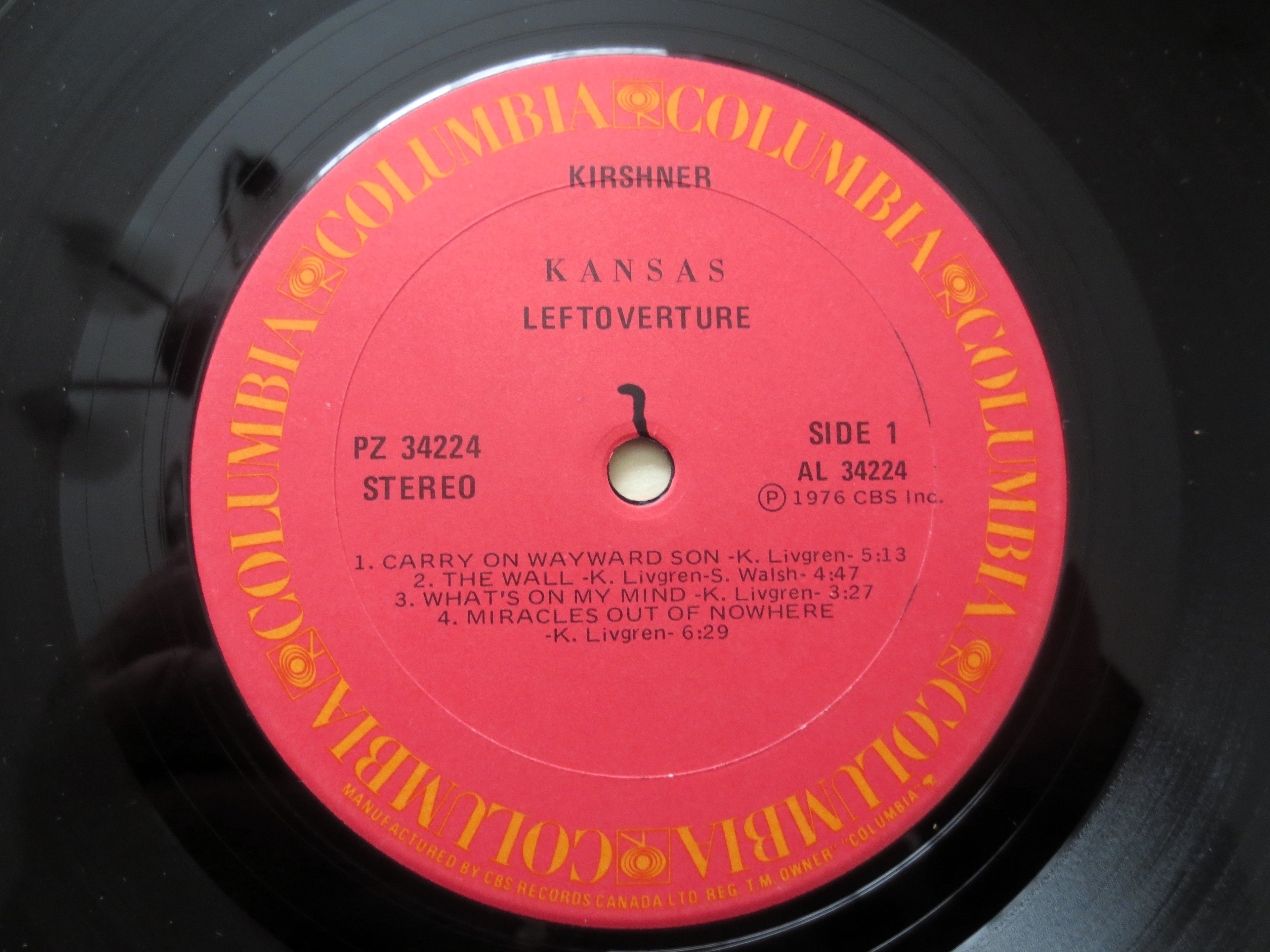 Kansas – Leftoverture (1976) Vinyl LP