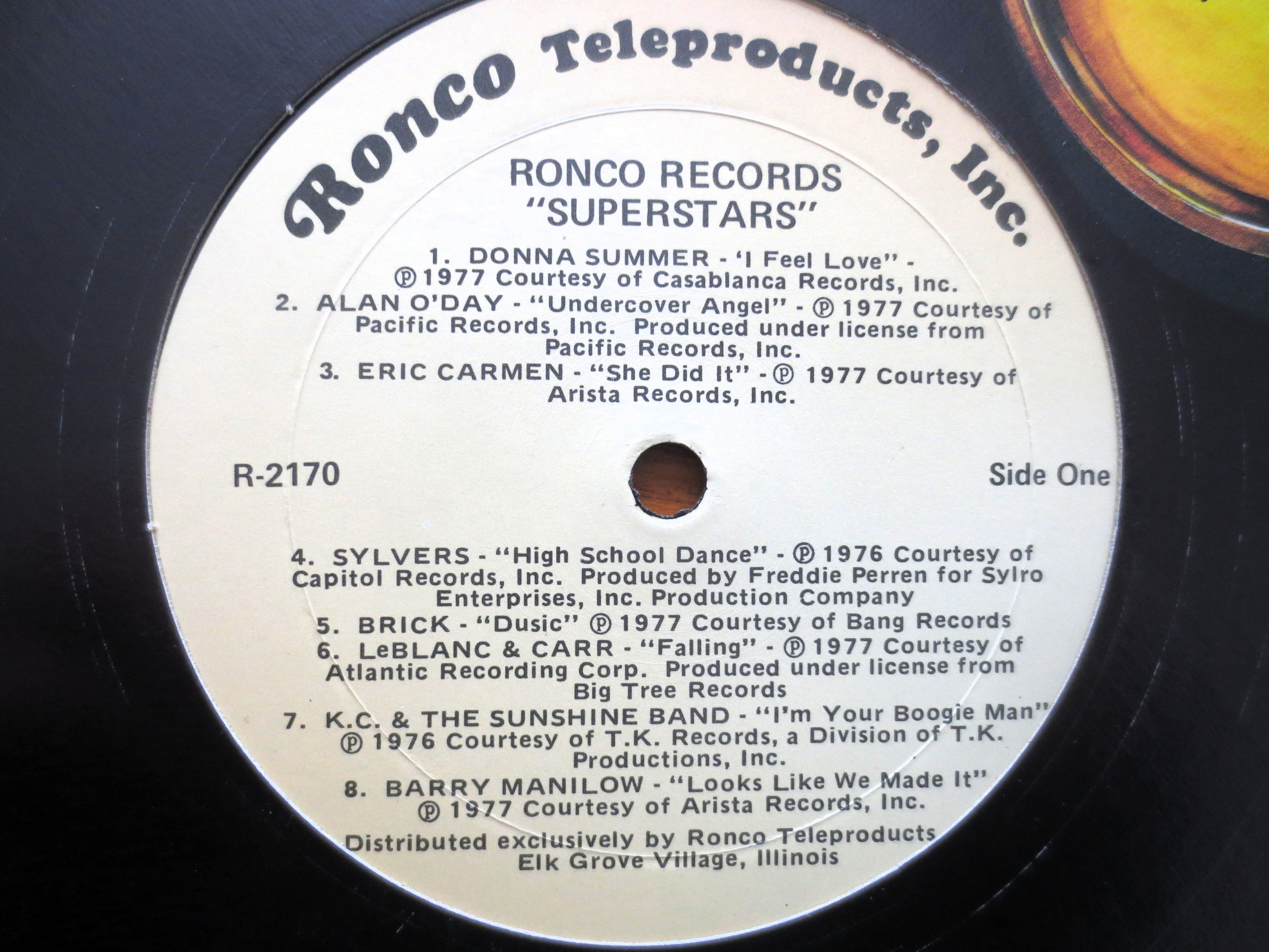 Ronco – Superstars Vol. 20 (1980) Vinyl LP