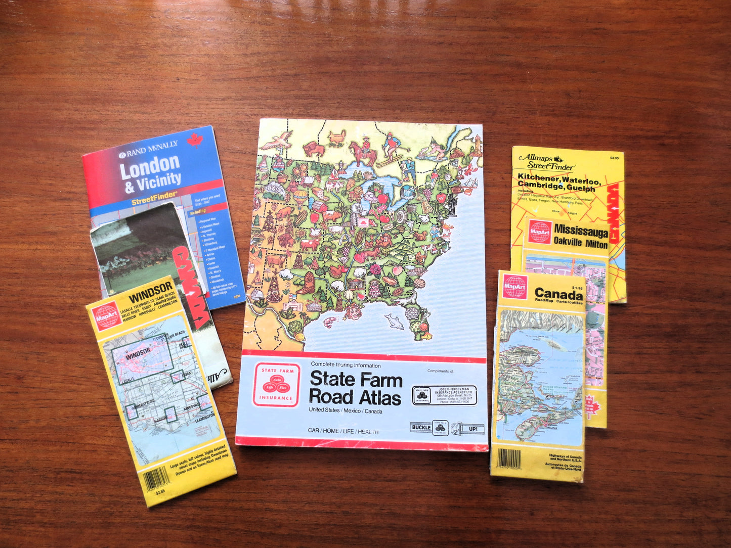 STATE FARM ROAD Atlas, Road Map Lot, Vintage Roadmap Collection