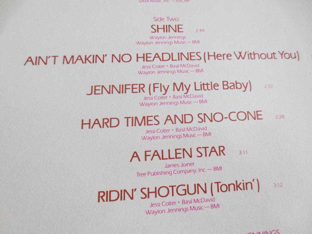 Jessi Colter – Ridin' Shotgun (1981) Vinyl LP