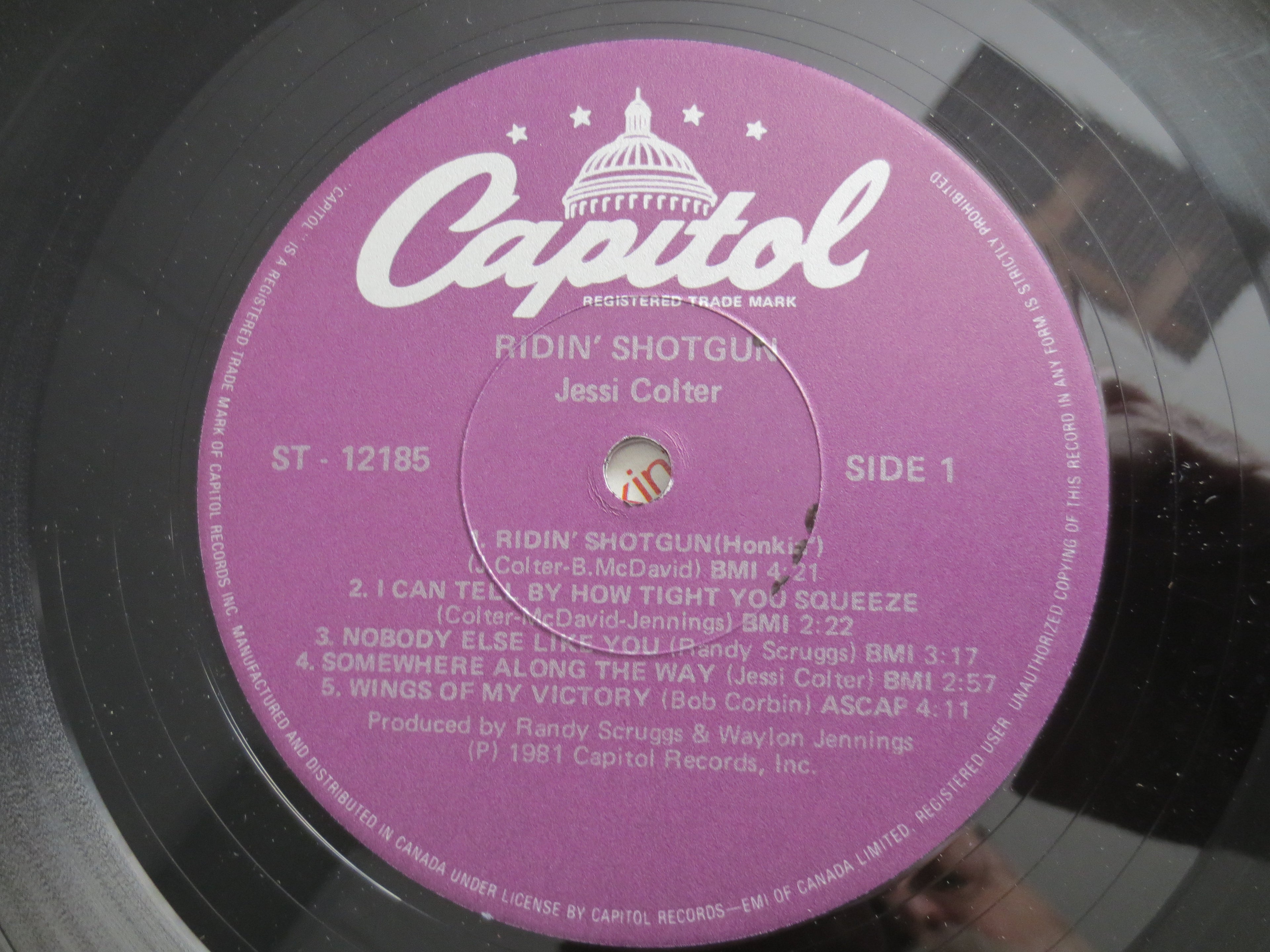 Jessi Colter – Ridin' Shotgun (1981) Vinyl LP