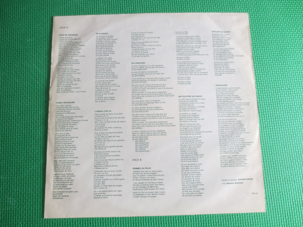 Claude Dubois – Sortie Dubois (1982) Vinyl LP