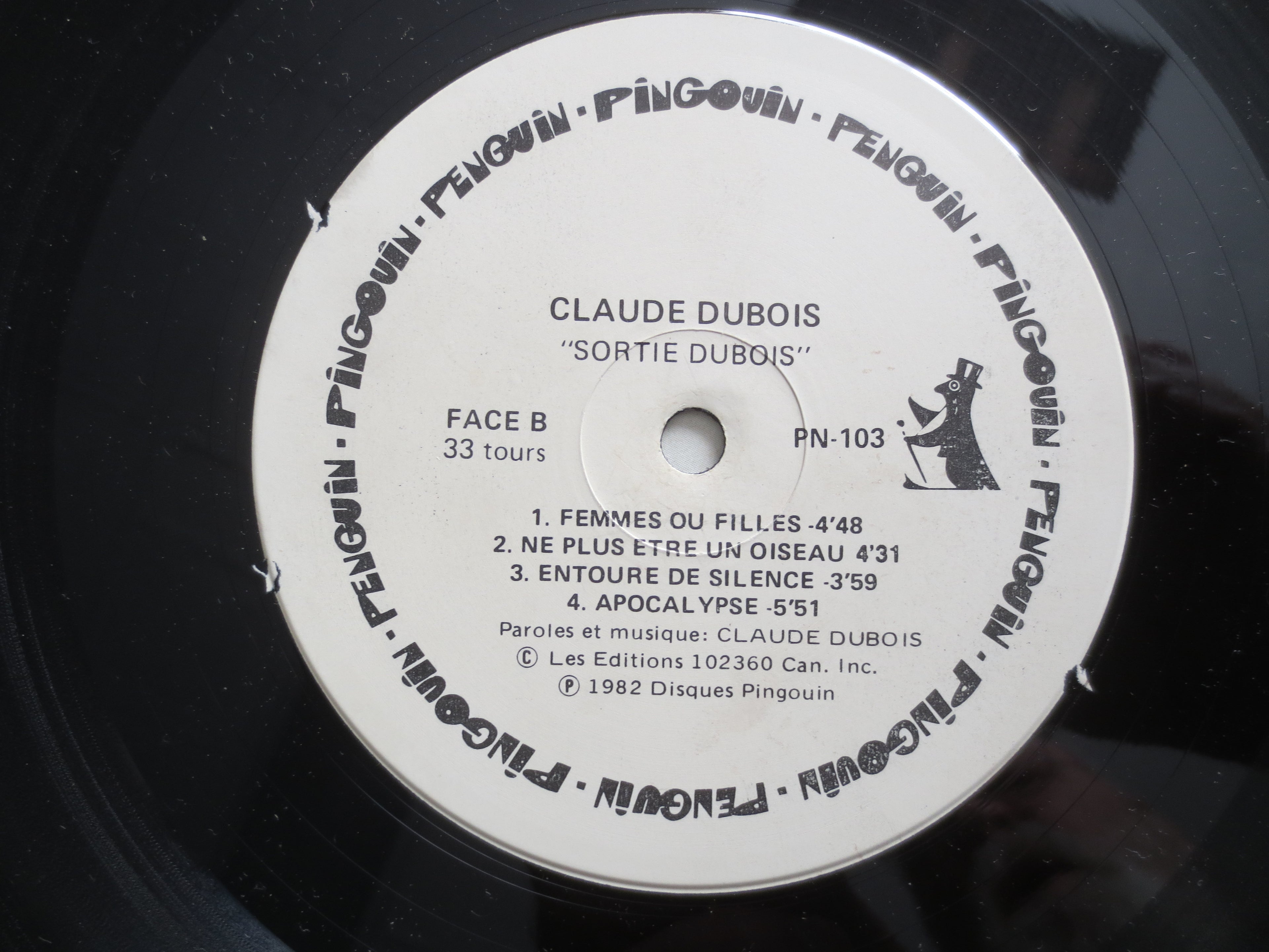 Claude Dubois – Sortie Dubois (1982) Vinyl LP