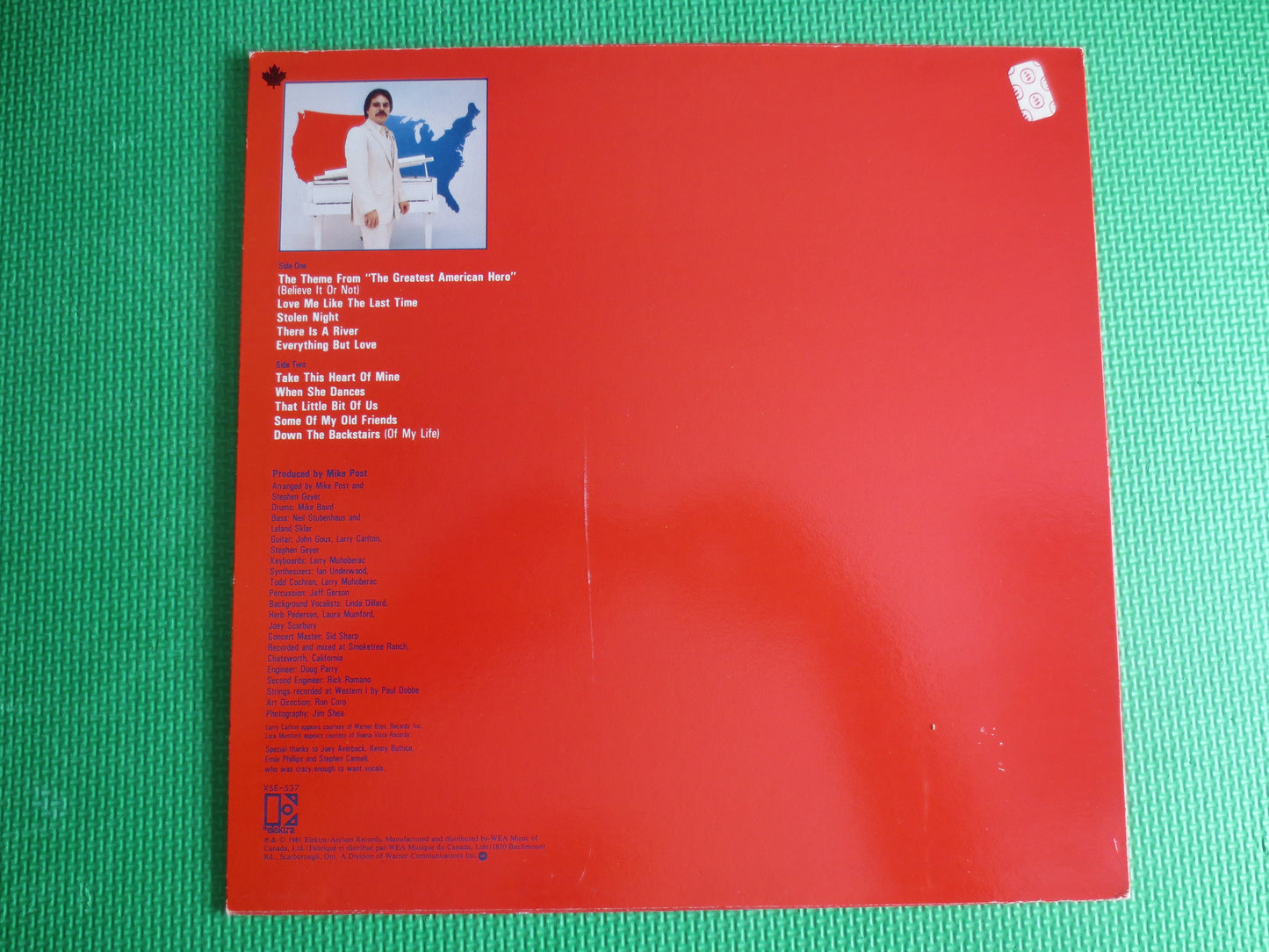 JOEY SCARBURY, America's GREATEST Hero, Joey Scarbury Album, Joey Scarbury Vinyl, Joey Scarbury Record, Rock Lp, Vintage Record, 1982 Record