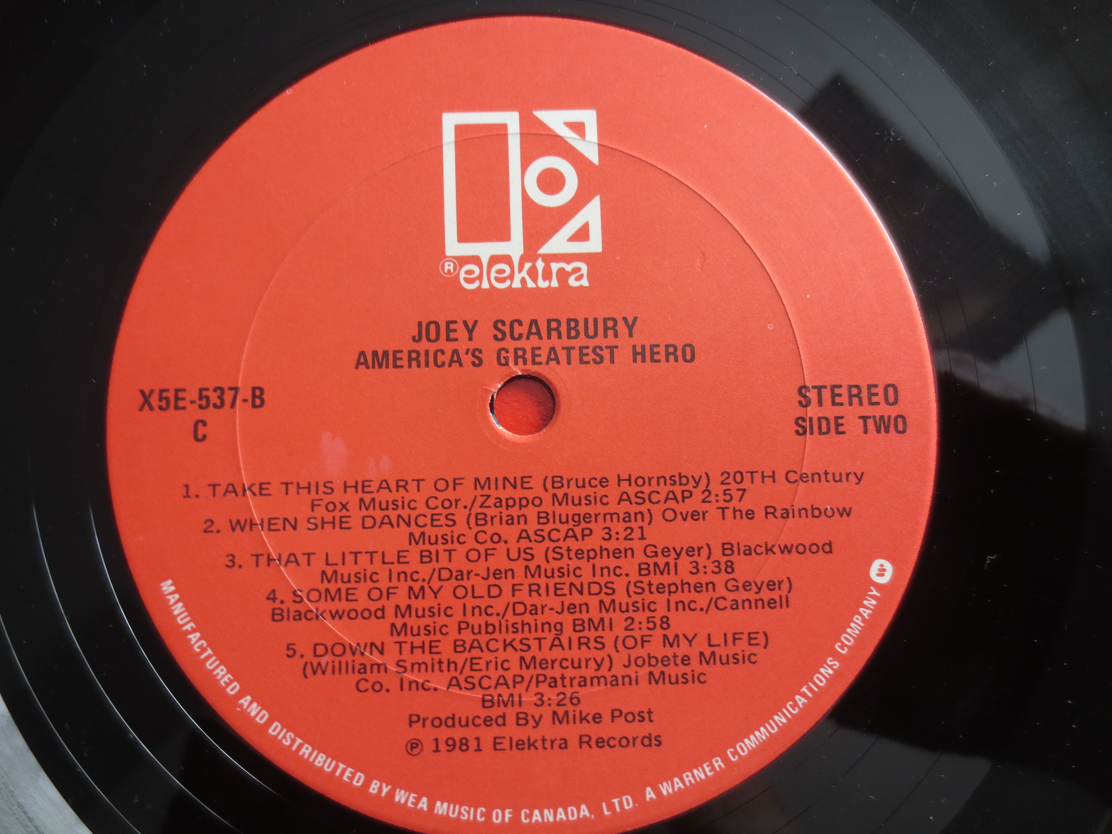 Joey Scarbury – America’s Greatest Hero (1981) Vinyl LP
