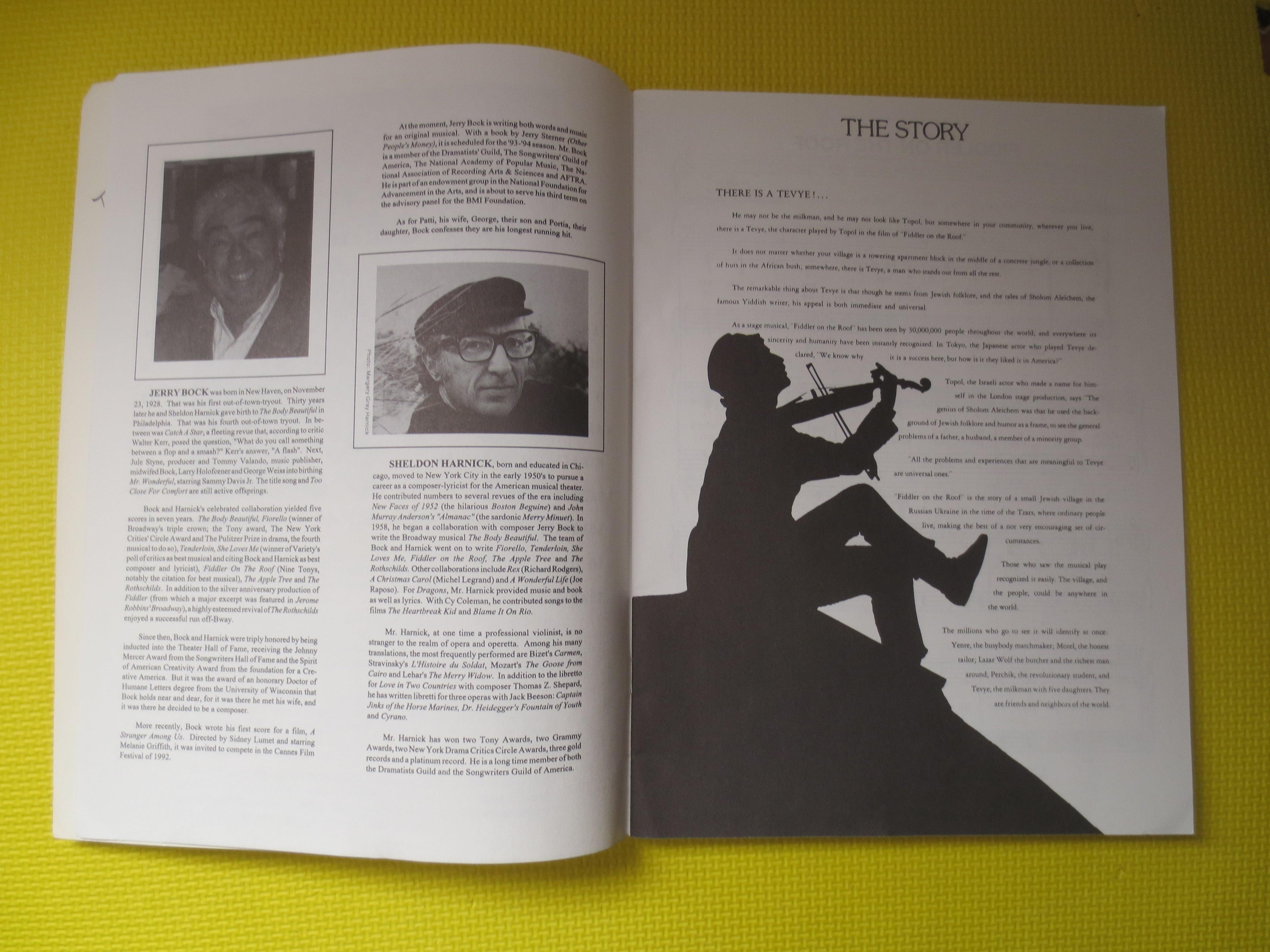 Fiddler on the Roof – Sheet Music Songbook (1993)