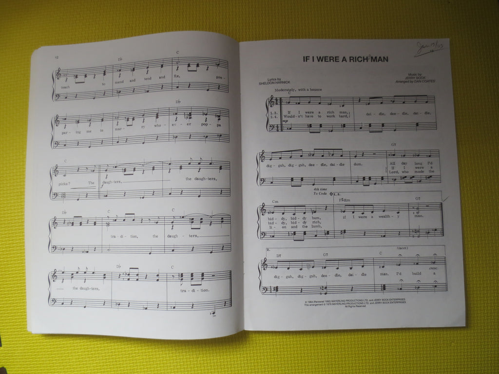 Fiddler on the Roof – Sheet Music Songbook (1993)