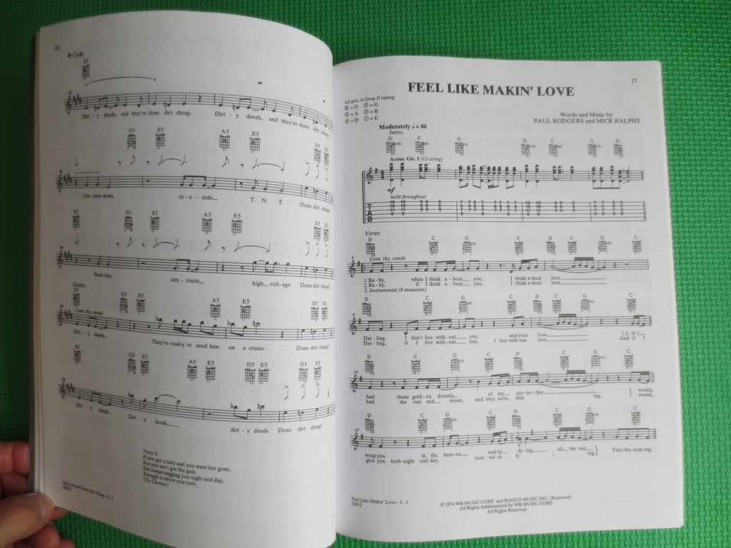 Hard Rock Hits for Easy Guitar – Sheet Music Book