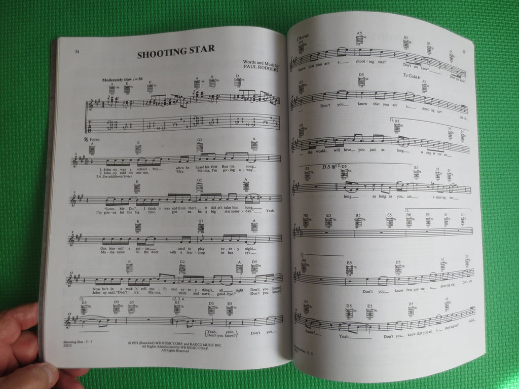 Hard Rock Hits for Easy Guitar – Sheet Music Book