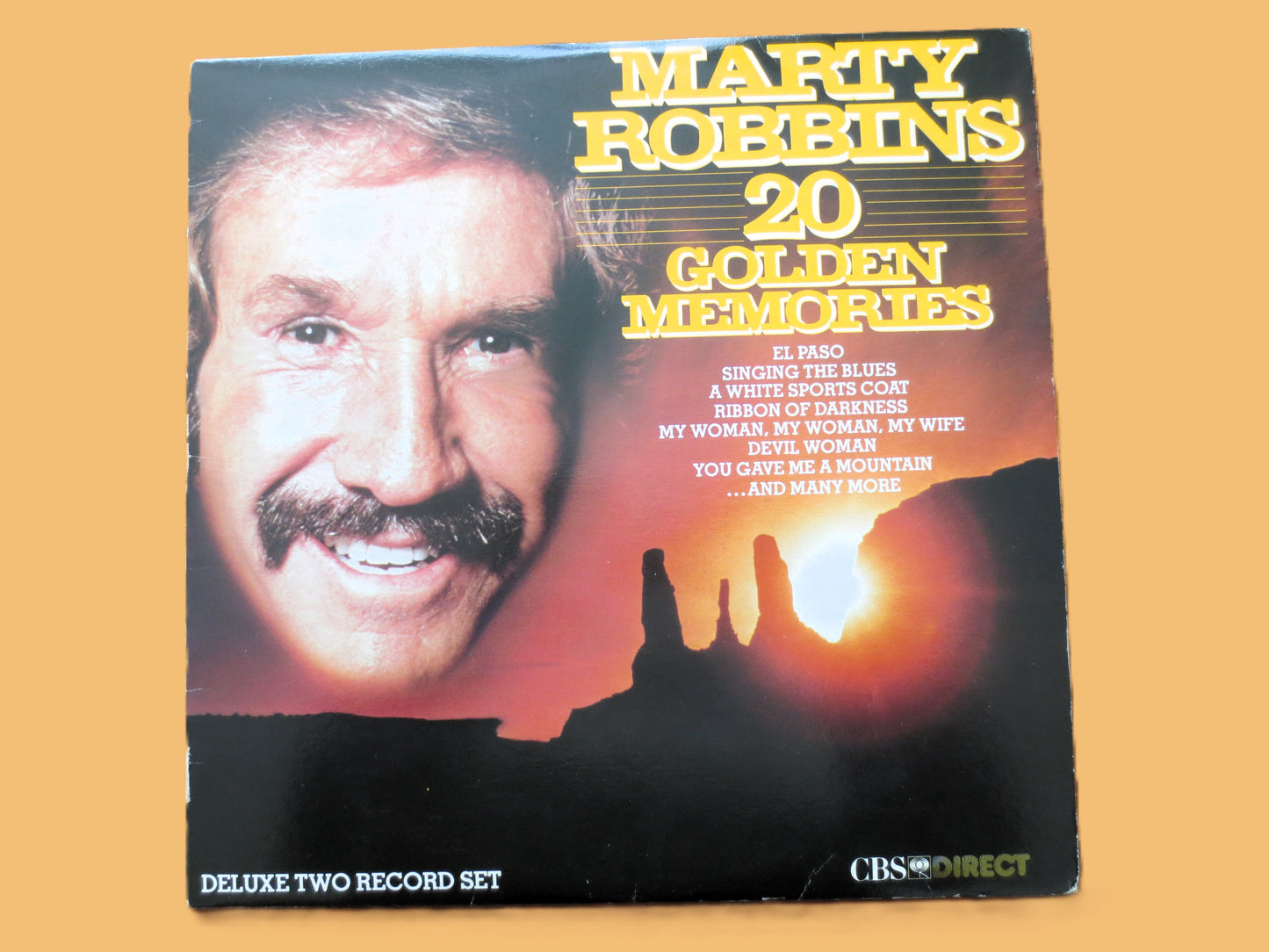 MARTY ROBBINS, 20 Golden Memories, Vintage Double Album, 1983 Record, Vinyl Lp