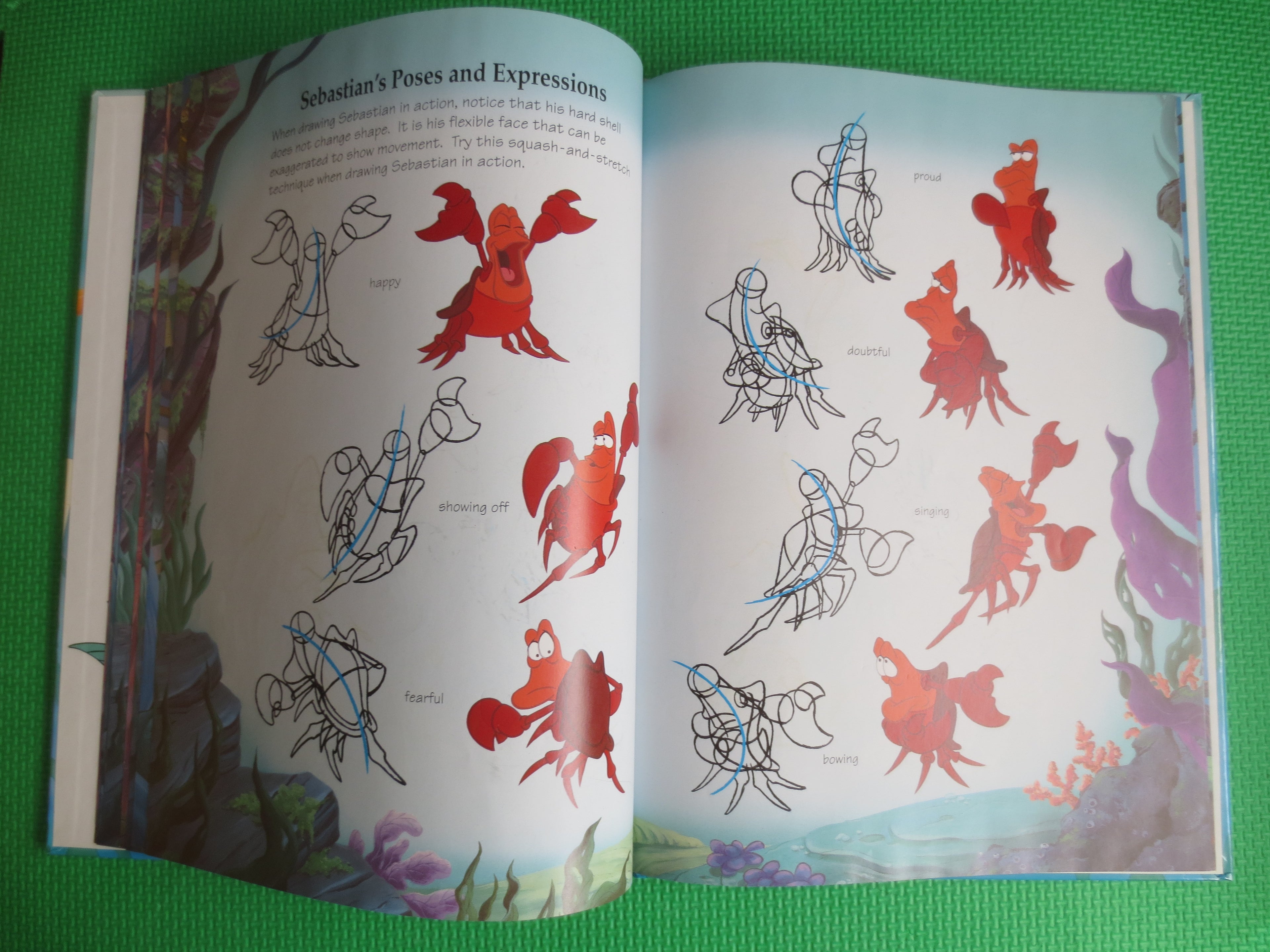 Vintage Book, Draw The LITTLE MERMAID, Little Mermaid Book, Drawing Little Mermaid, Disney Book, Walt Disney Book, How to Draw Book, Book