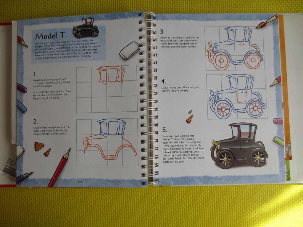 YOU CAN DRAW, Over 100 Drawings, Learn to Draw Book, Drawing Cartoons Book, Drawing Cars Book, How to Draw Book, Drawing Book, Vintage Book