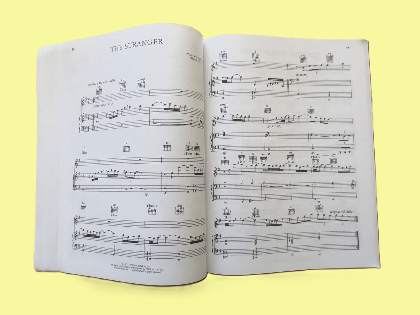 BILLY JOEL, Greatest Hits, Volumes 1 and 2, Sheet Music Book, Songbook