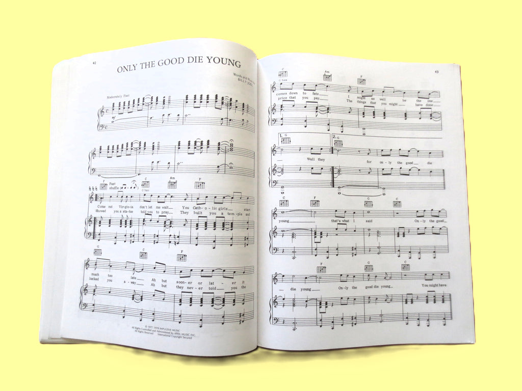 BILLY JOEL, Greatest Hits, Volumes 1 and 2, Sheet Music Book, Songbook