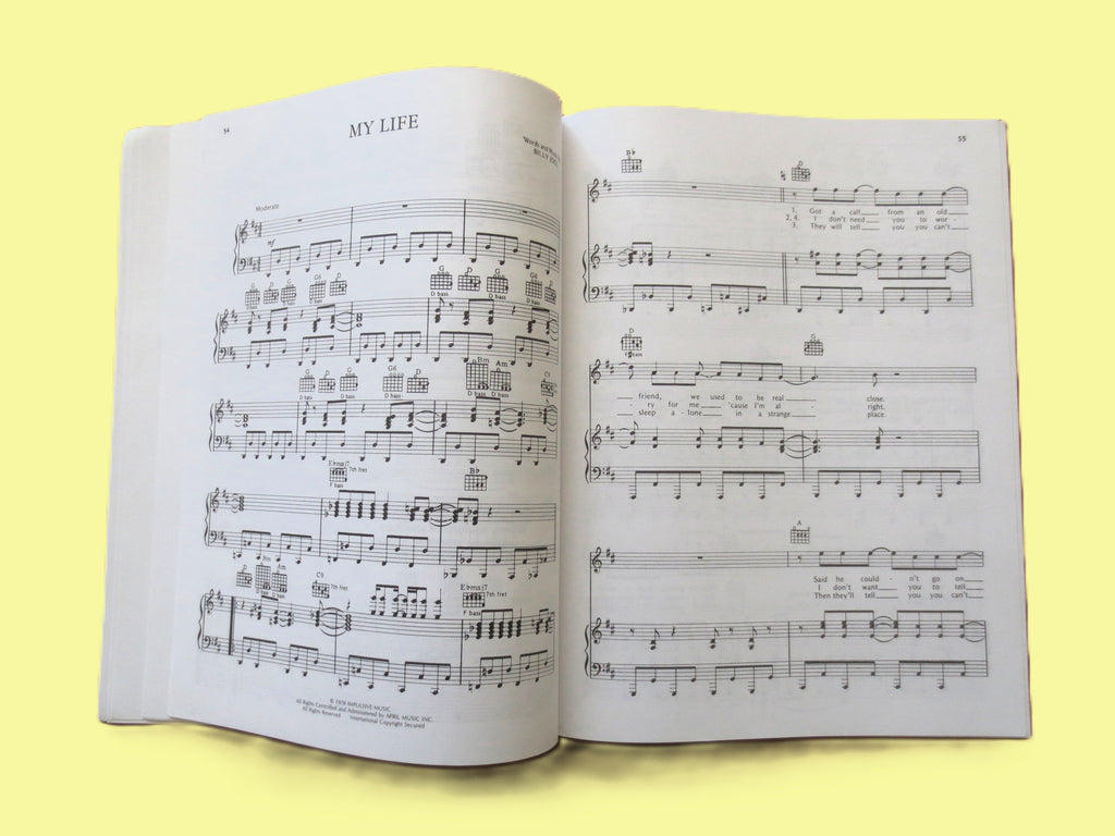 BILLY JOEL, Greatest Hits, Volumes 1 and 2, Sheet Music Book, Songbook