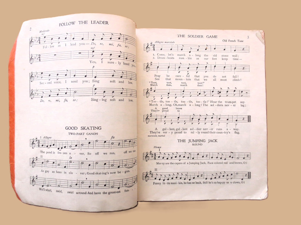 The HIGH ROAD of SONG, Book Two, Sheet Music Book, Songbook, Vintage 1921