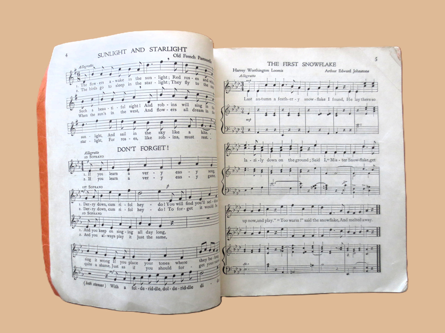 The HIGH ROAD of SONG, Book Two, Sheet Music Book, Songbook, Vintage 1921